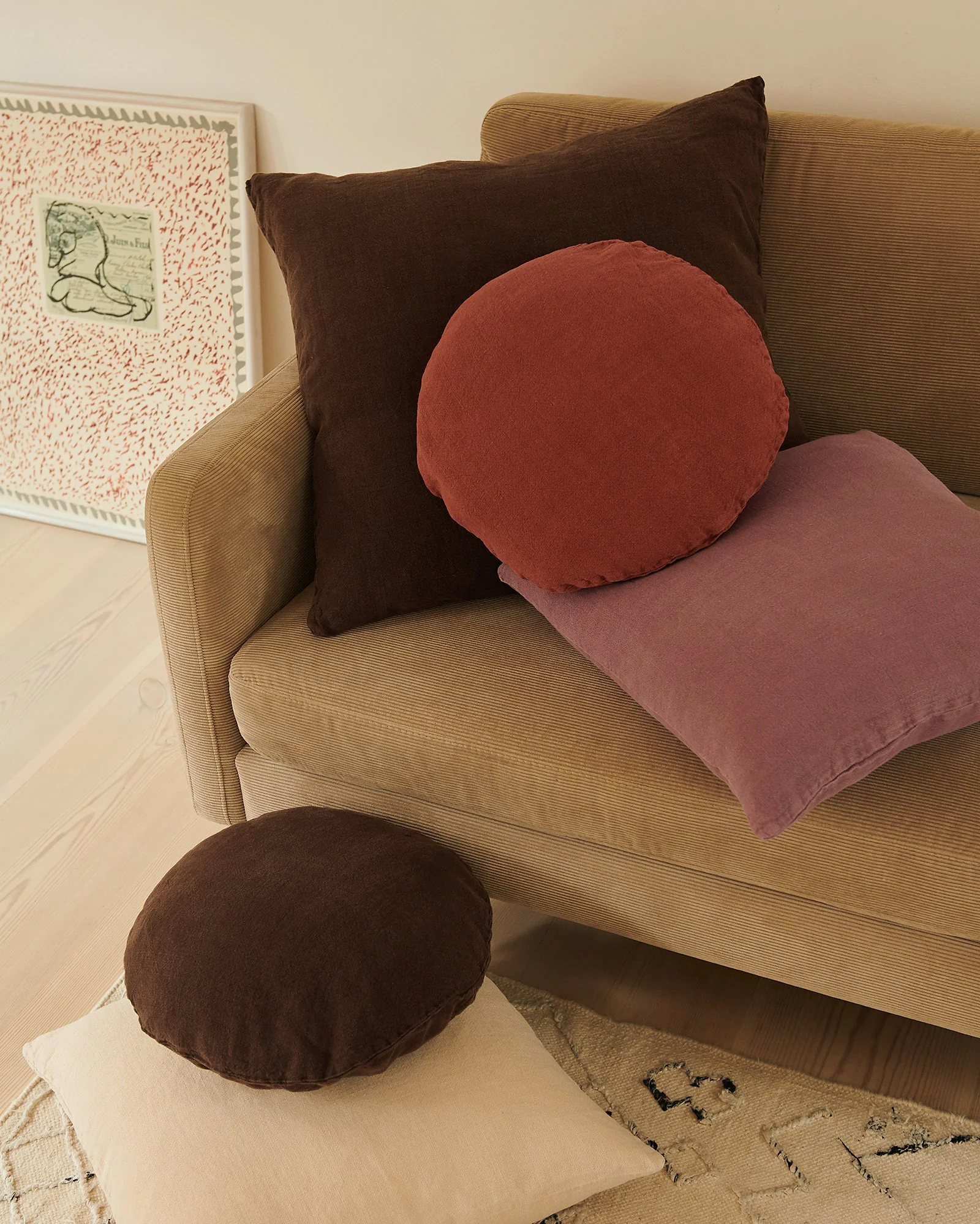 Essential Linen - Mauve Cushion - Image 3
