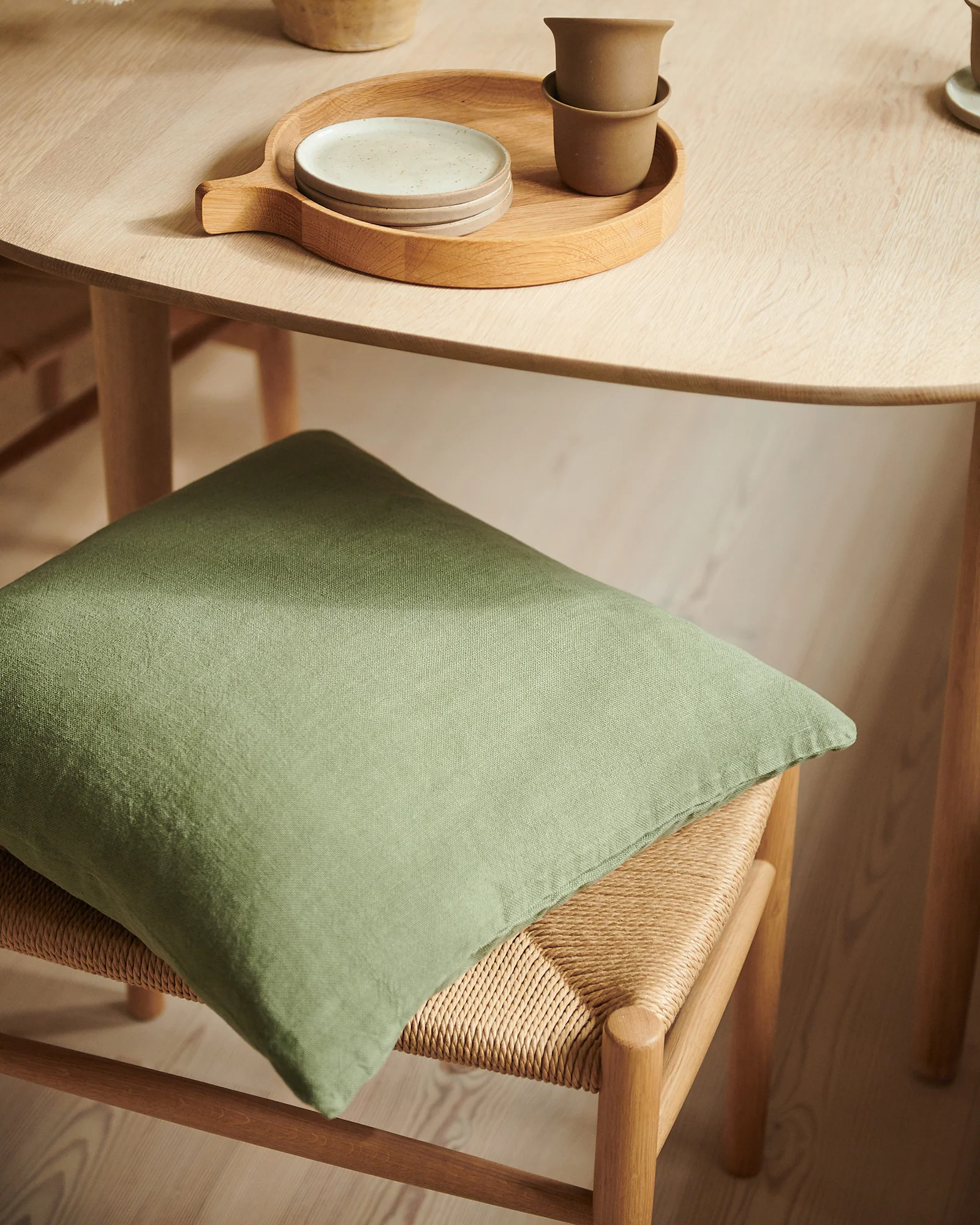 Essential Linen - Moss Cushion - Image 2