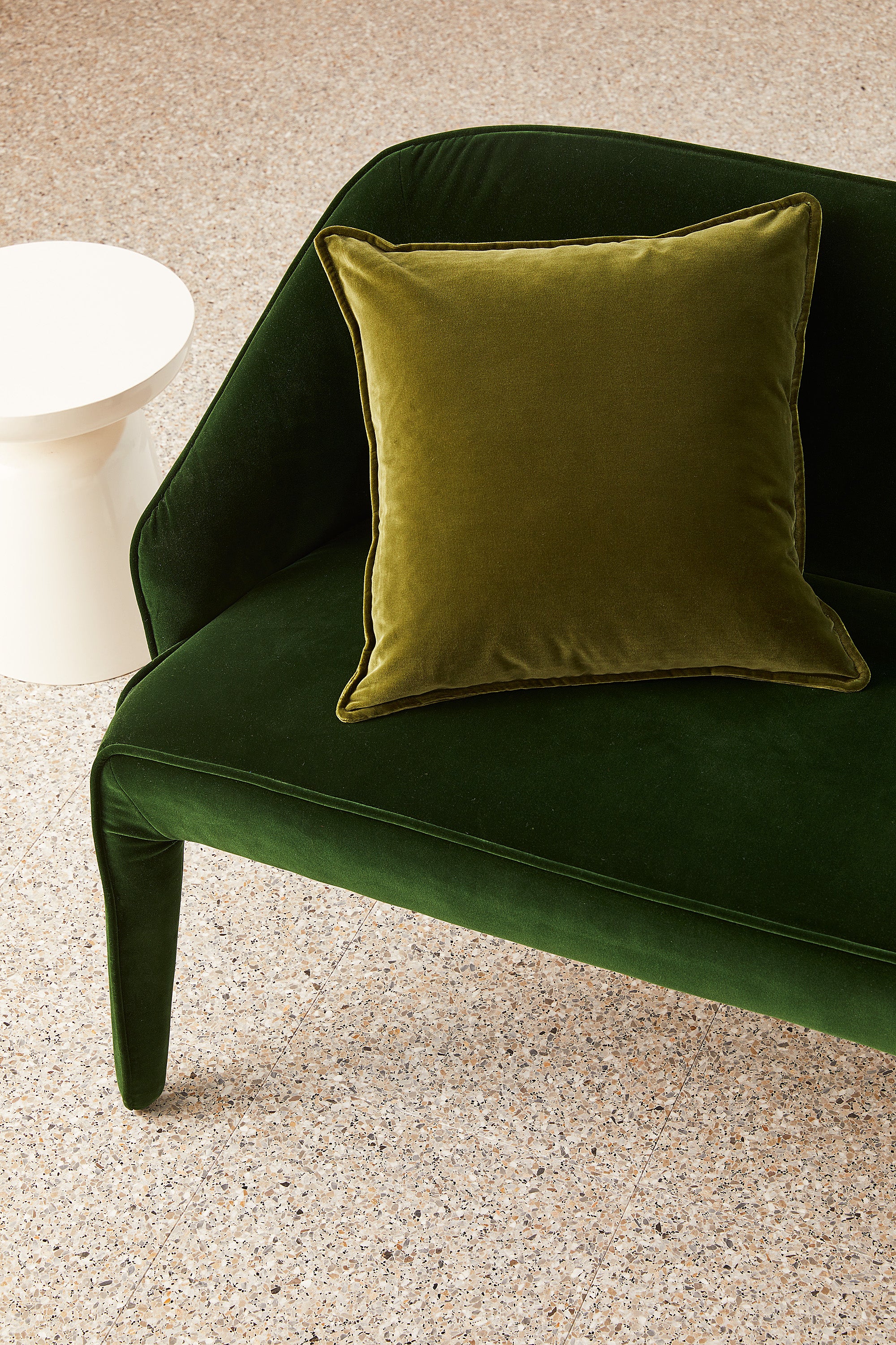 Essential Velvet - Sicilian Olive Cushion - Image 3