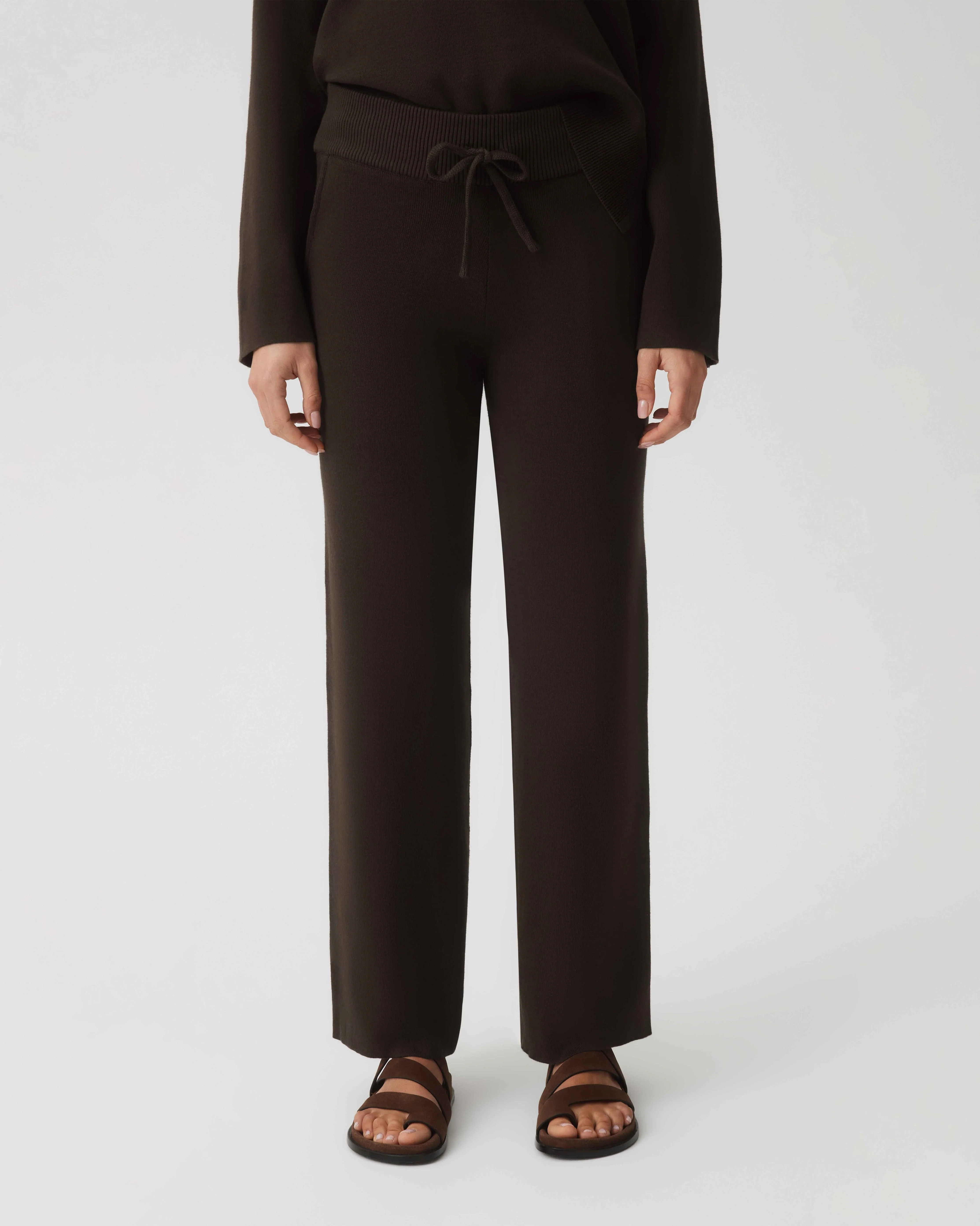 Cotton Cashmere Pant - Chestnut