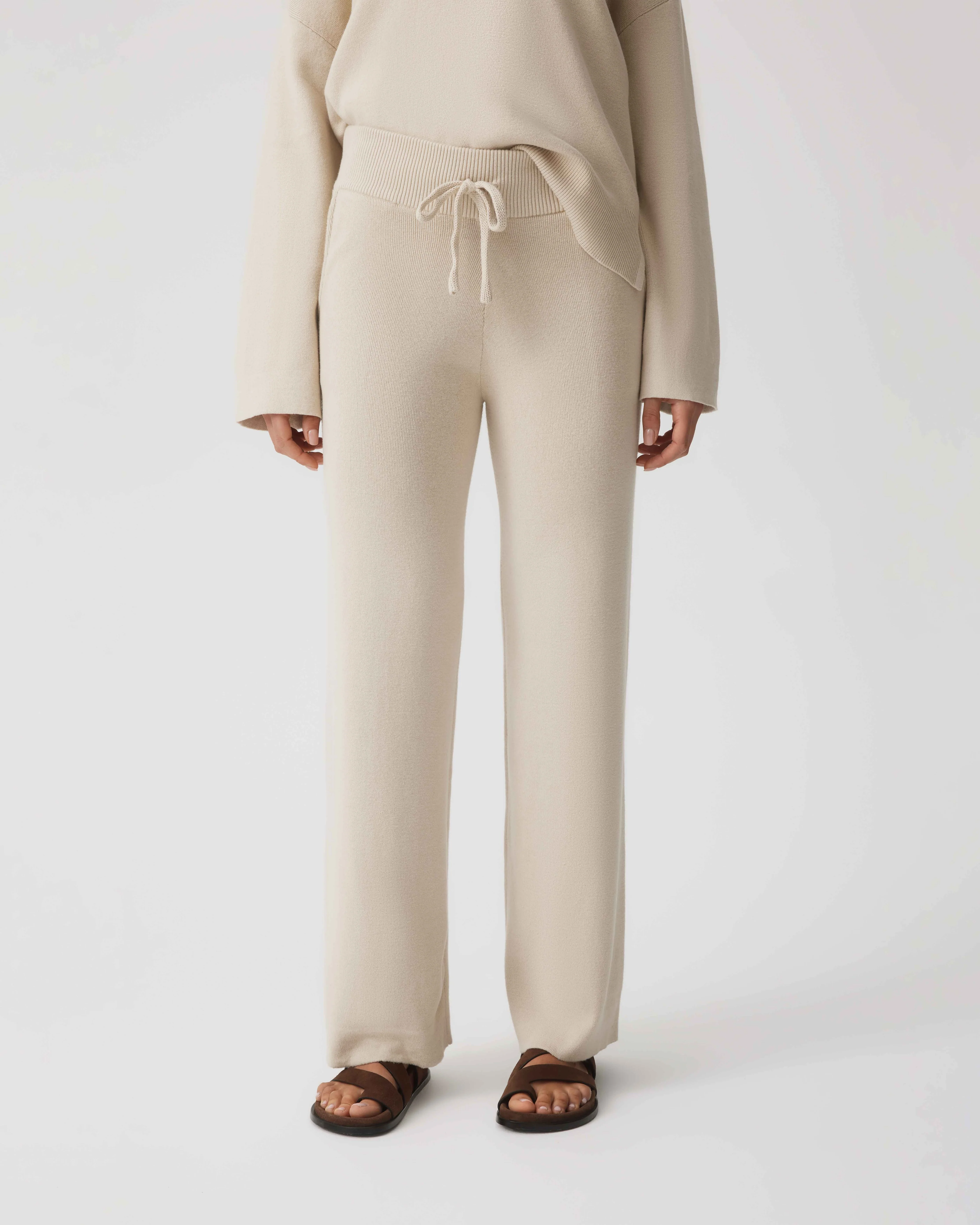 Cotton Cashmere Pant - Cloud