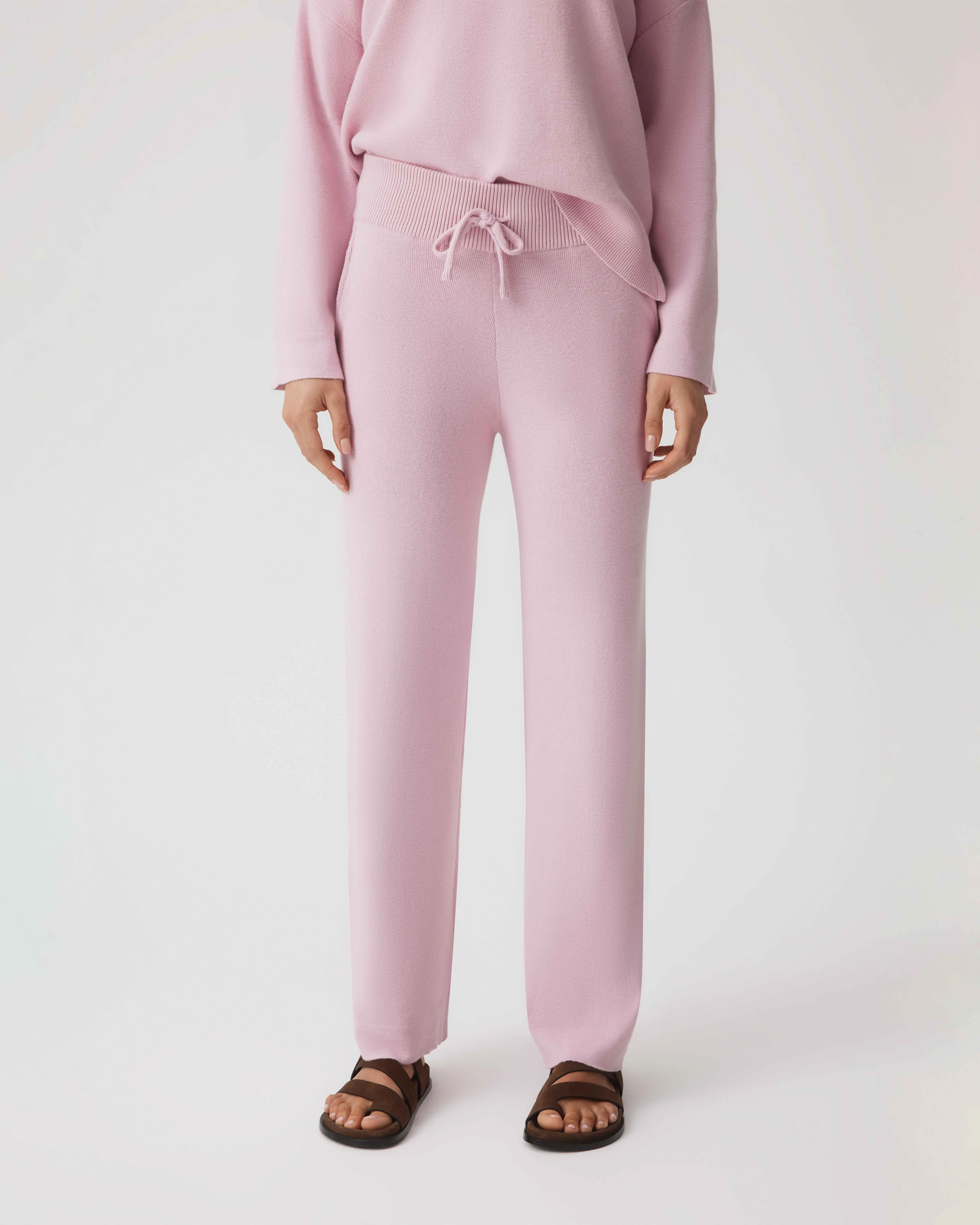 Cotton Cashmere Pant - Rose