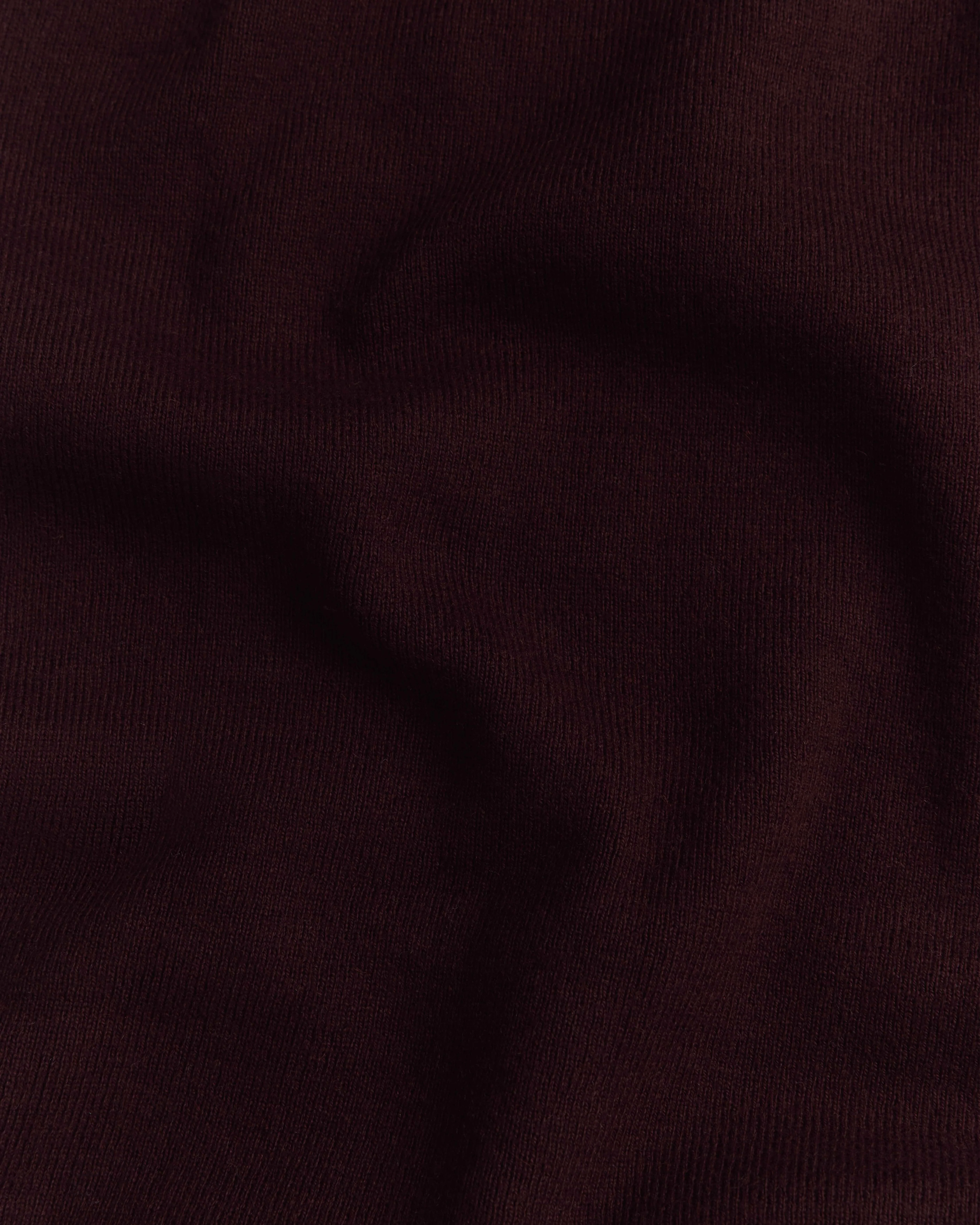 Cotton Cashmere Sweater - Wine - Image 6