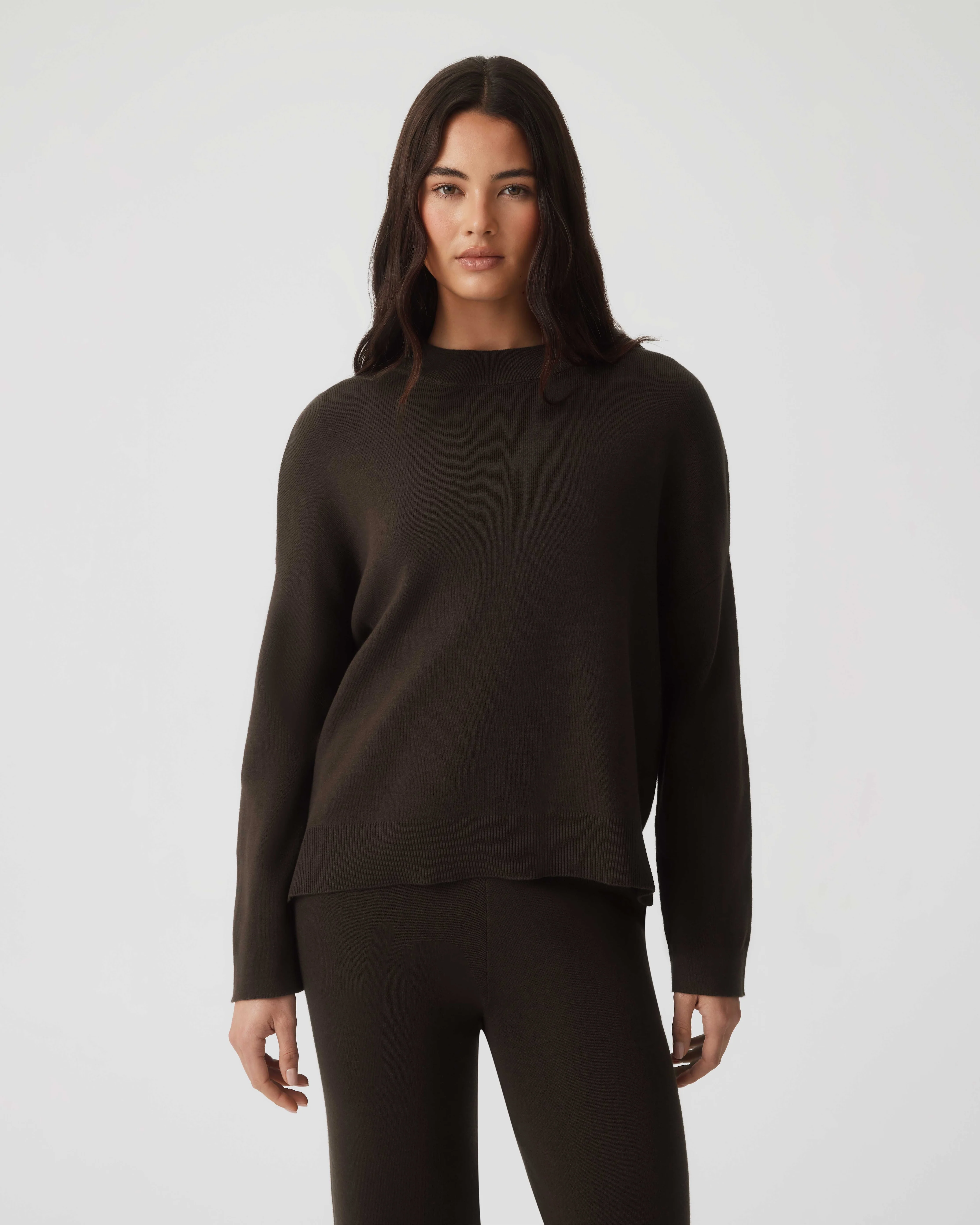 Cotton Cashmere Sweater - Chestnut