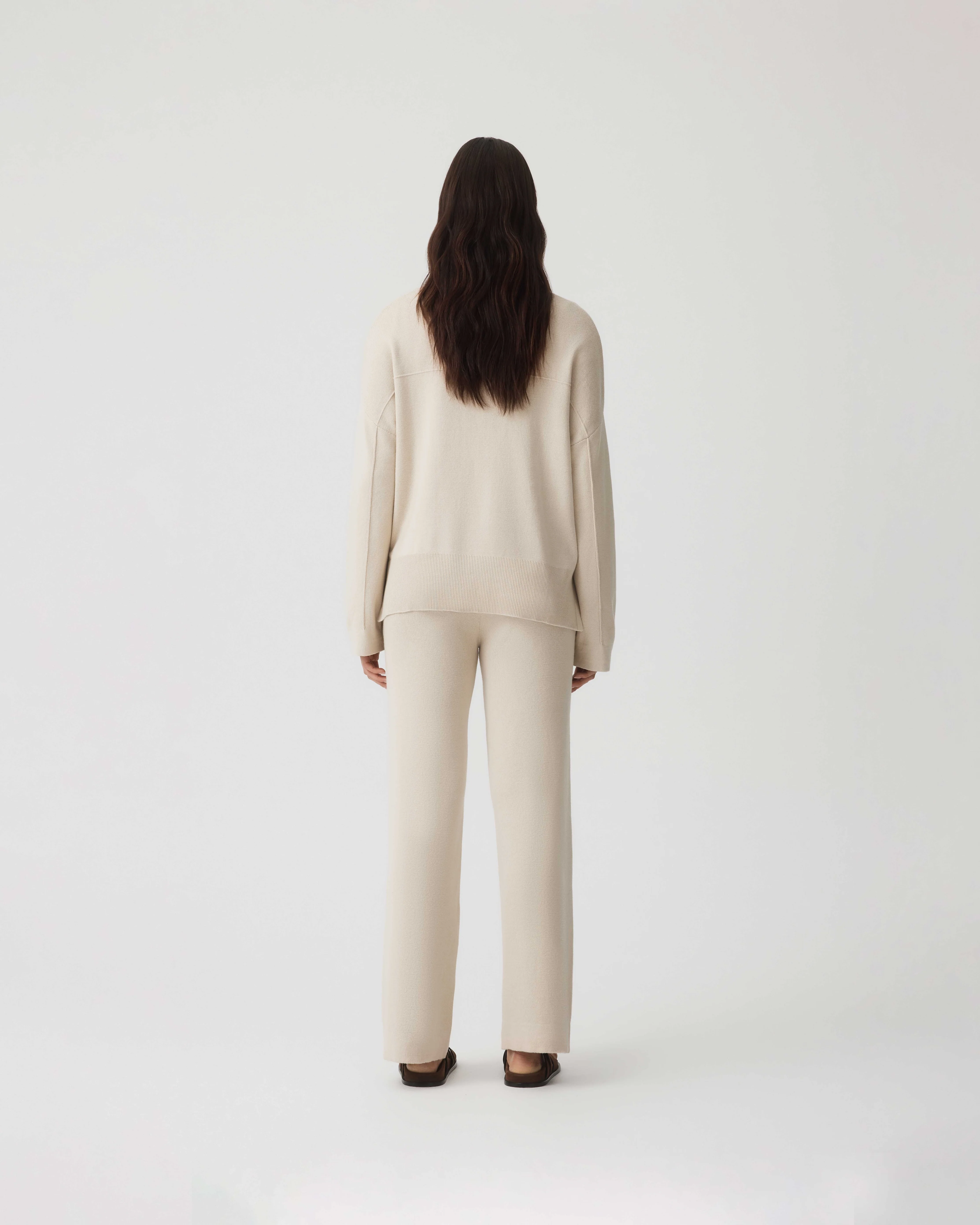 Cotton Cashmere Sweater - Cloud - Image 3