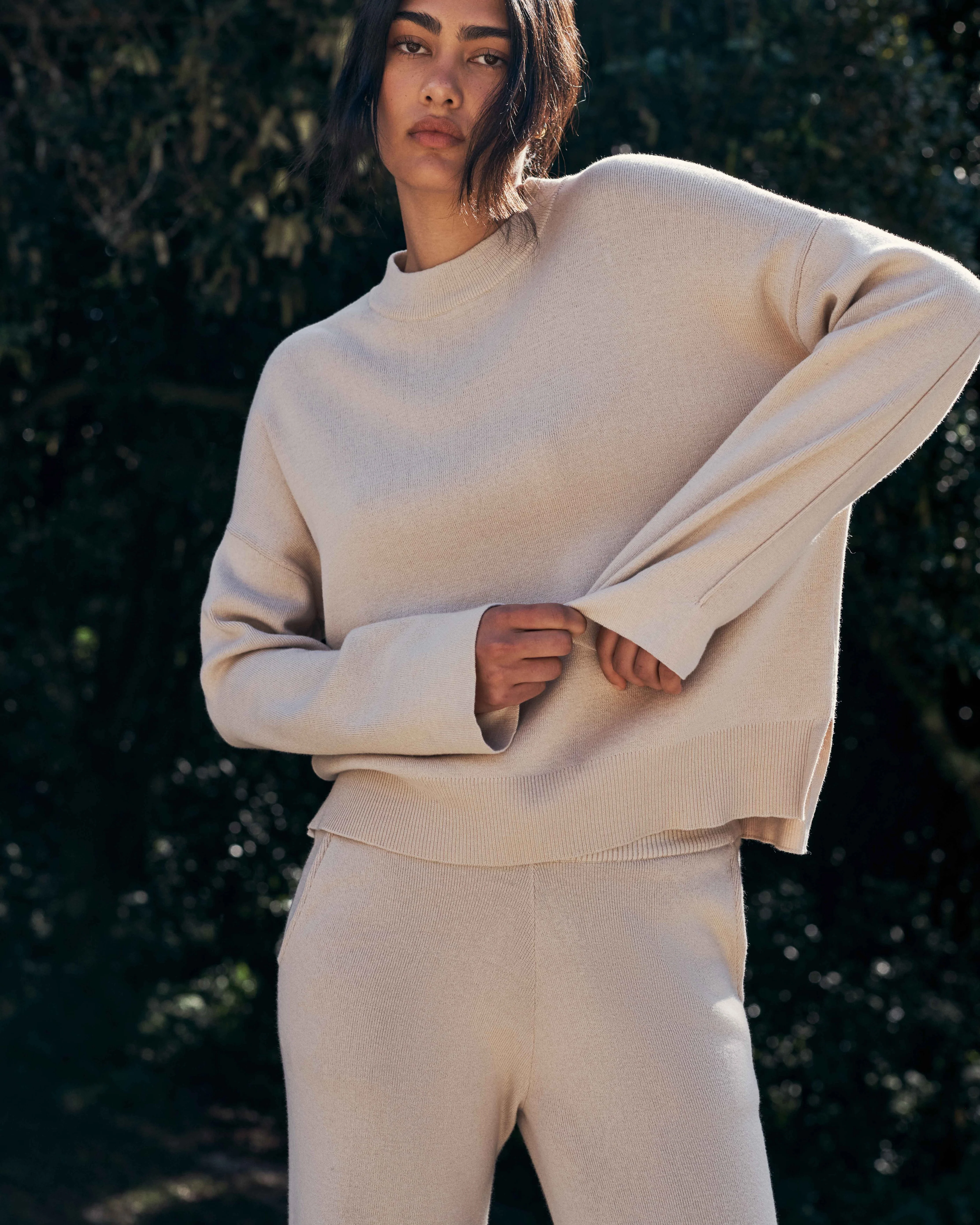 Cotton Cashmere Sweater - Cloud - Image 8