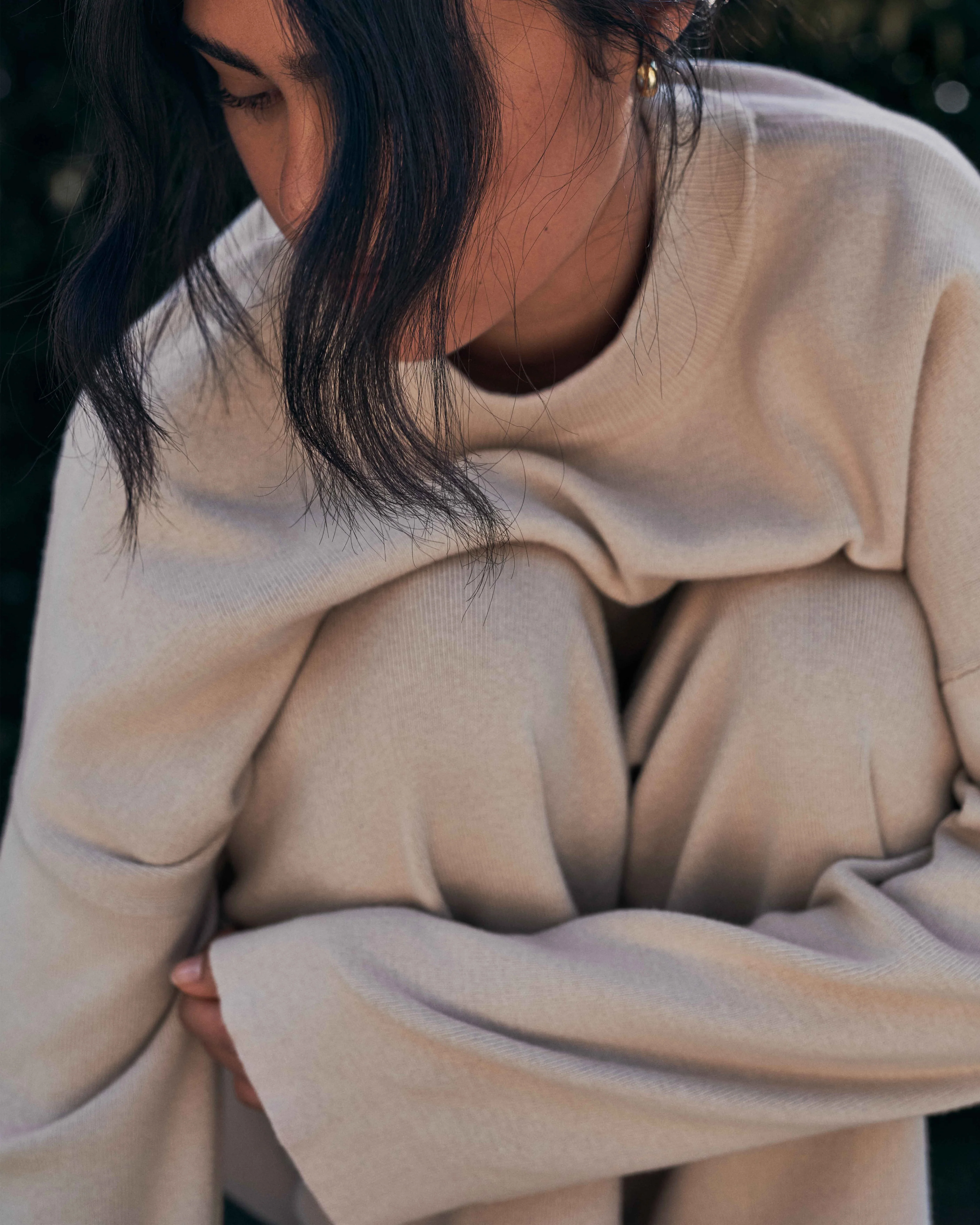 Cotton Cashmere Sweater - Cloud - Image 9