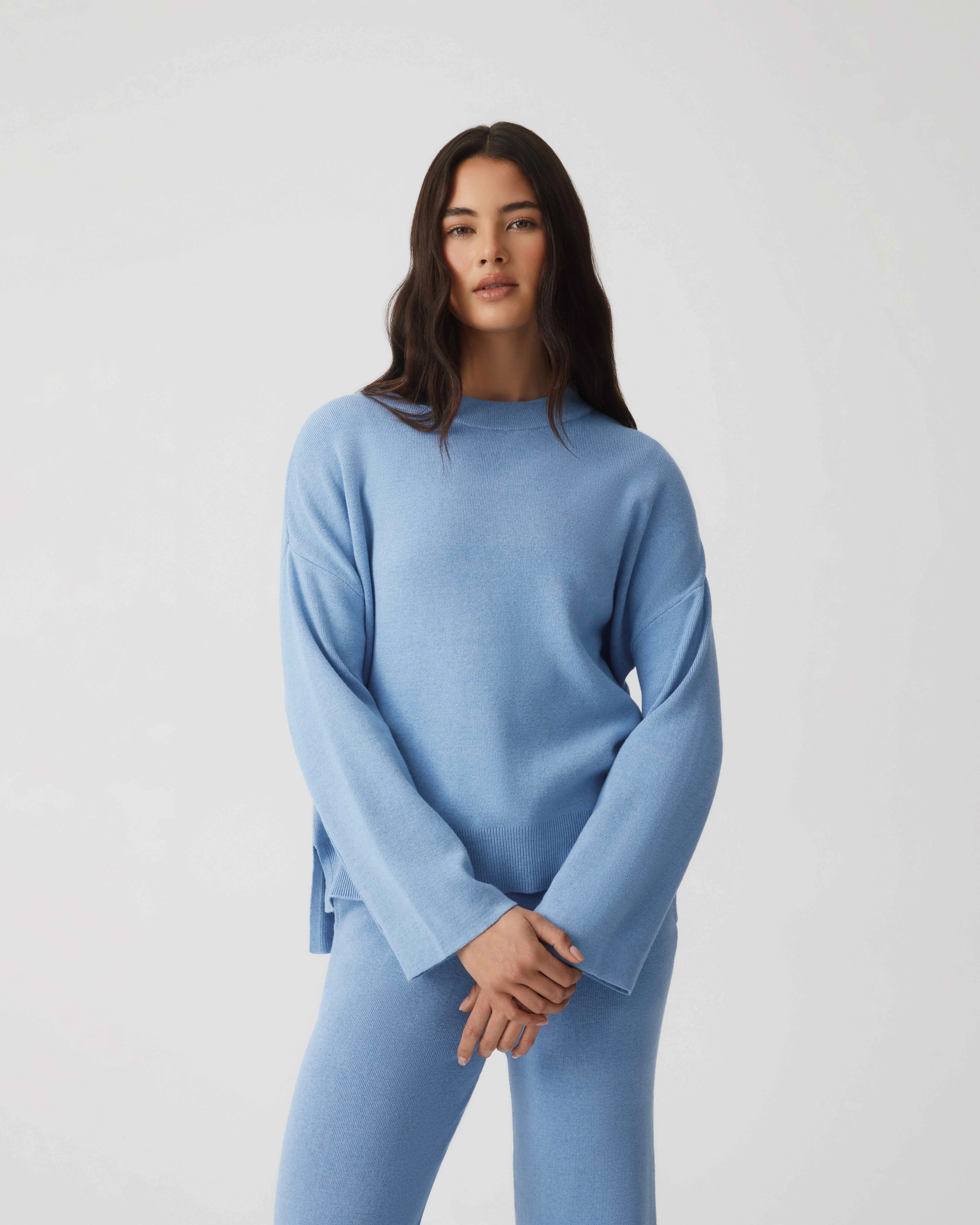 Cotton Cashmere Sweater - Frost