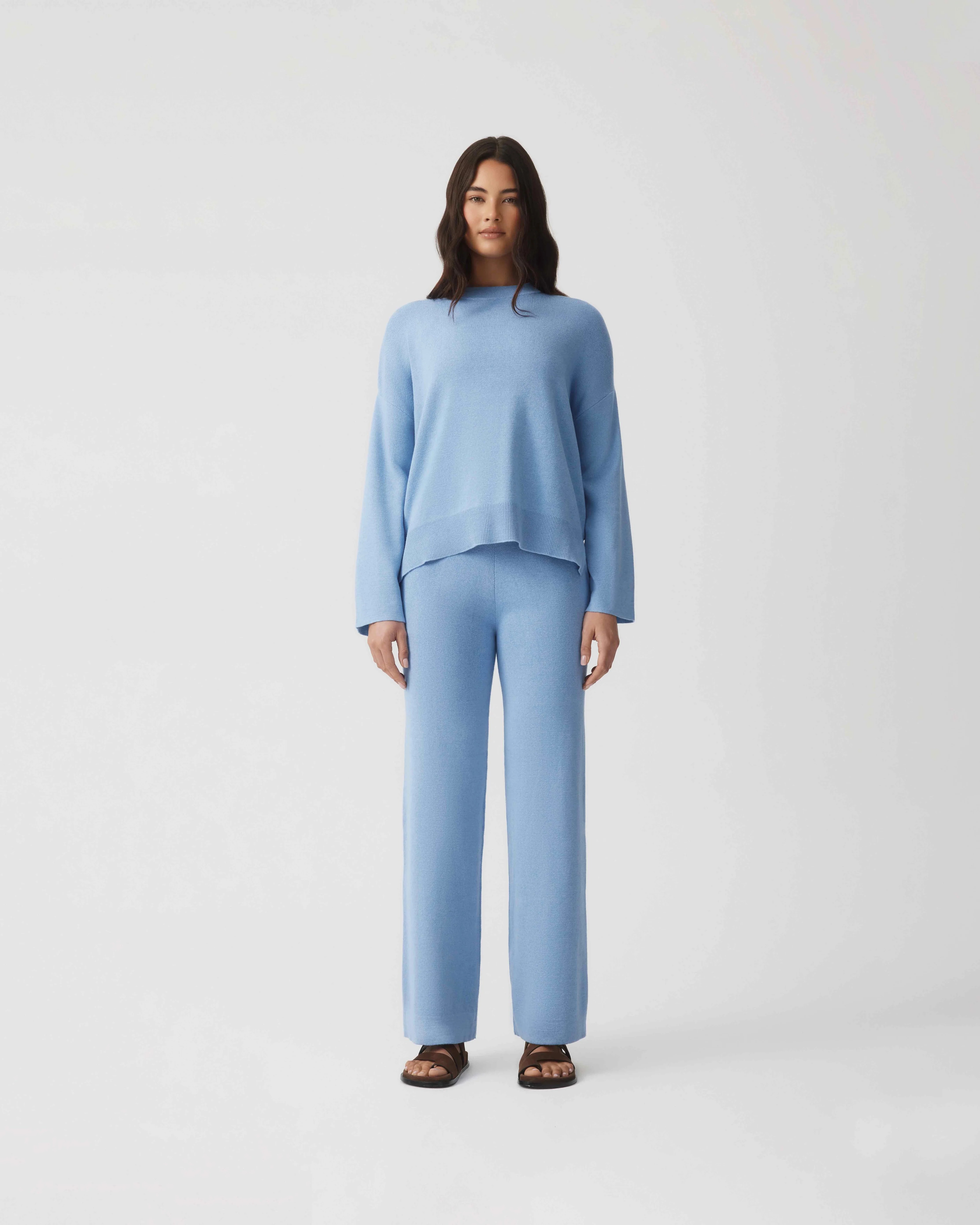 Cotton Cashmere Pant - Frost - Image 2