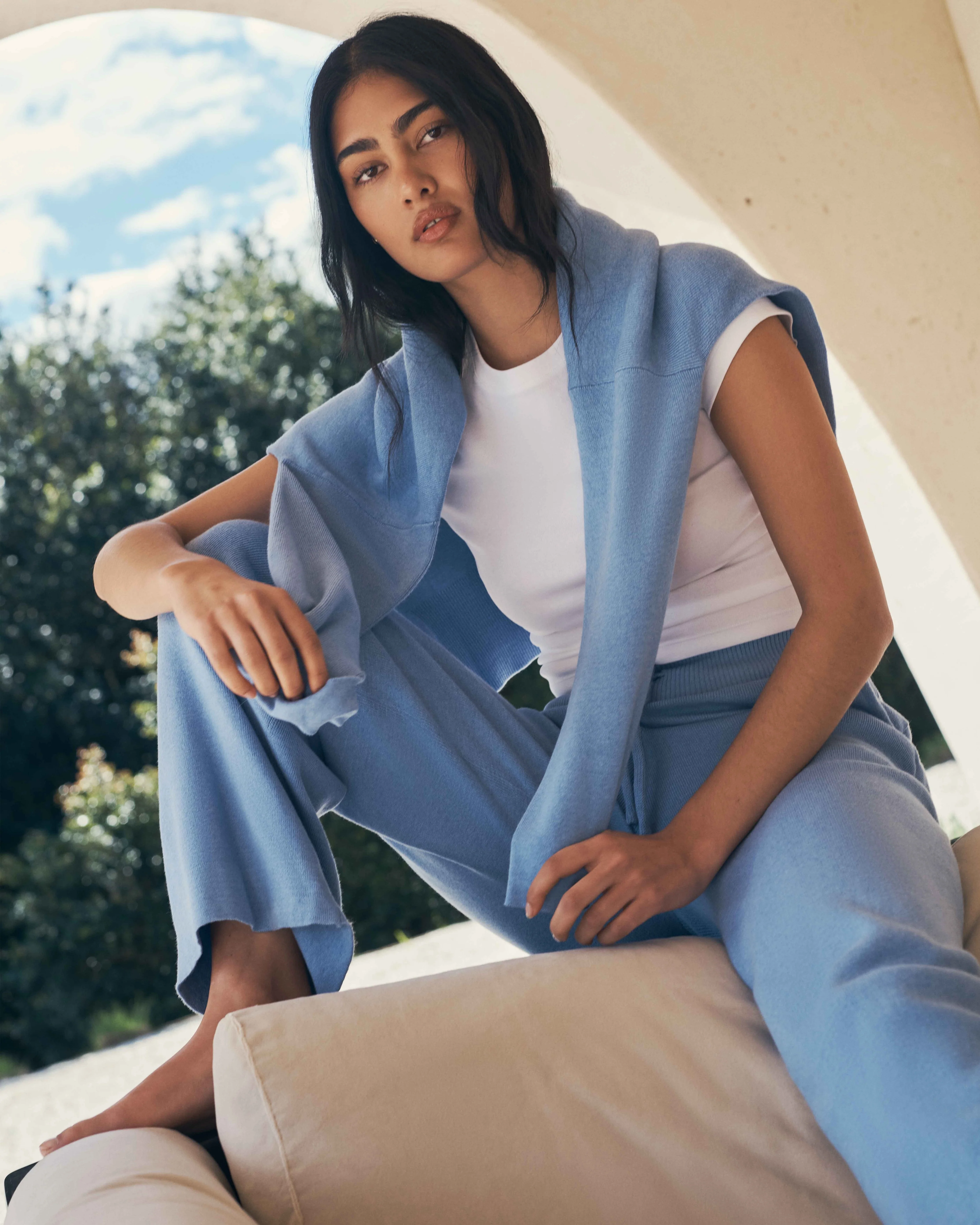 Cotton Cashmere Pant - Frost - Image 7