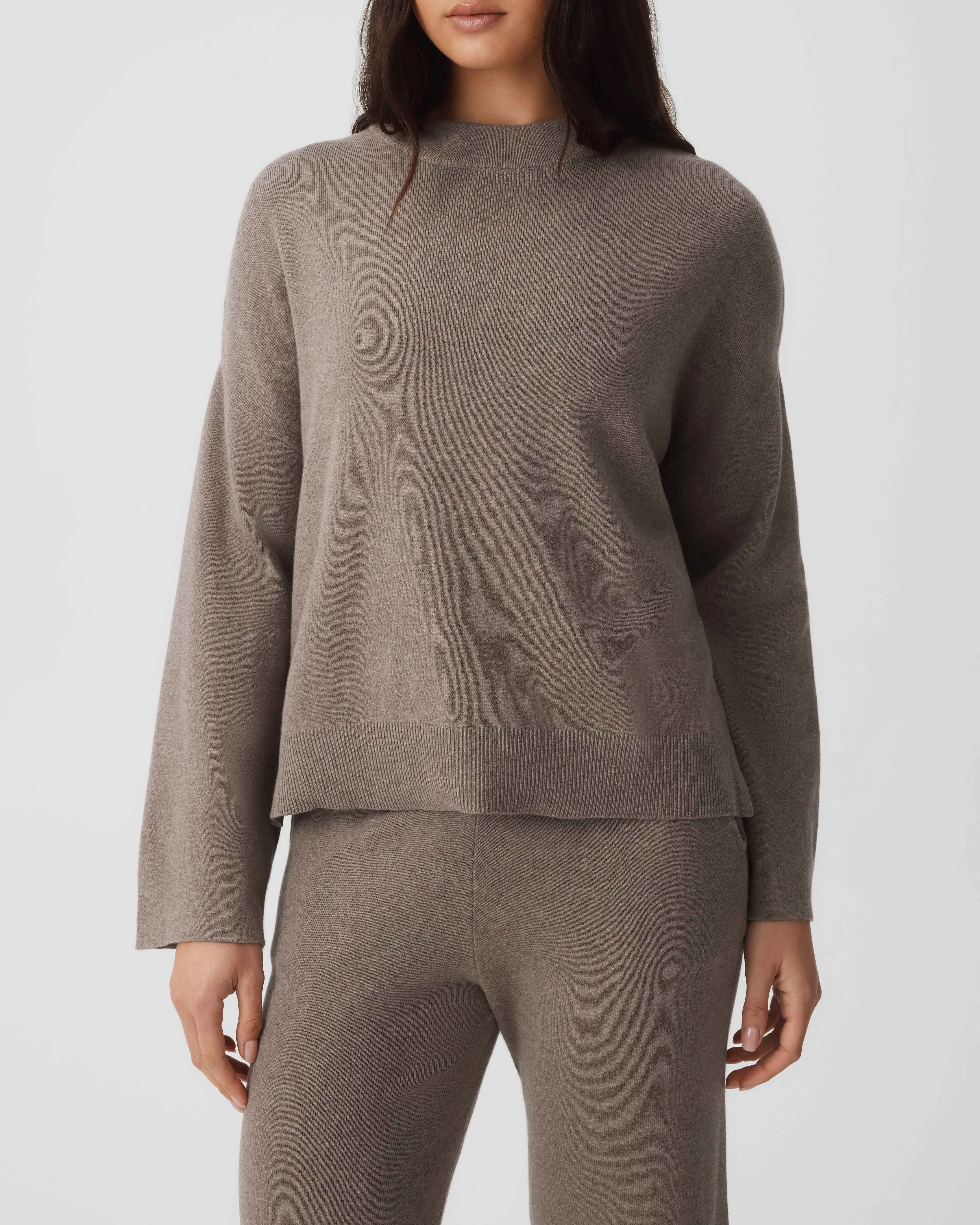 Cotton Cashmere Sweater - Mushroom - Image 4