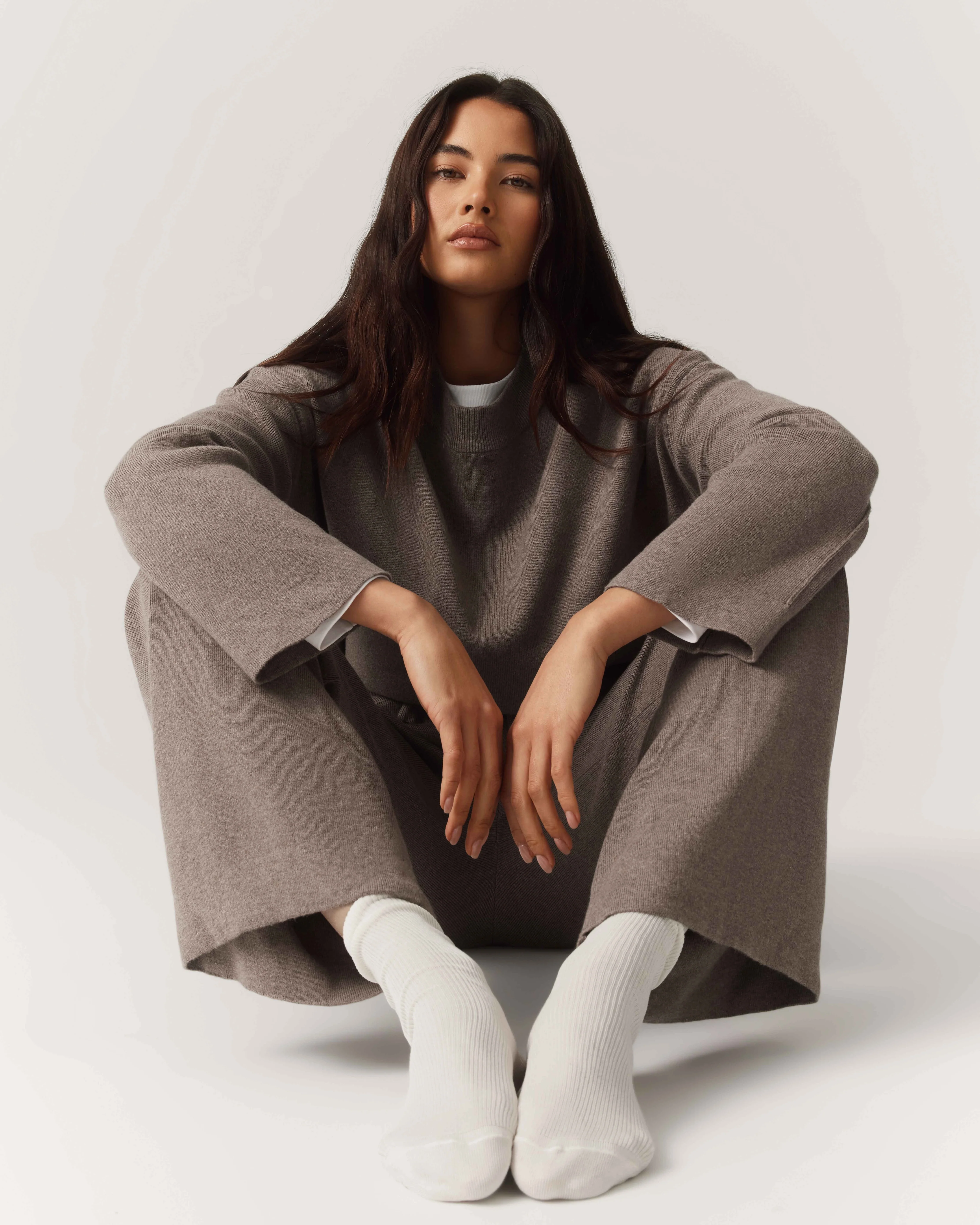 Cotton Cashmere Sweater - Mushroom - Image 5