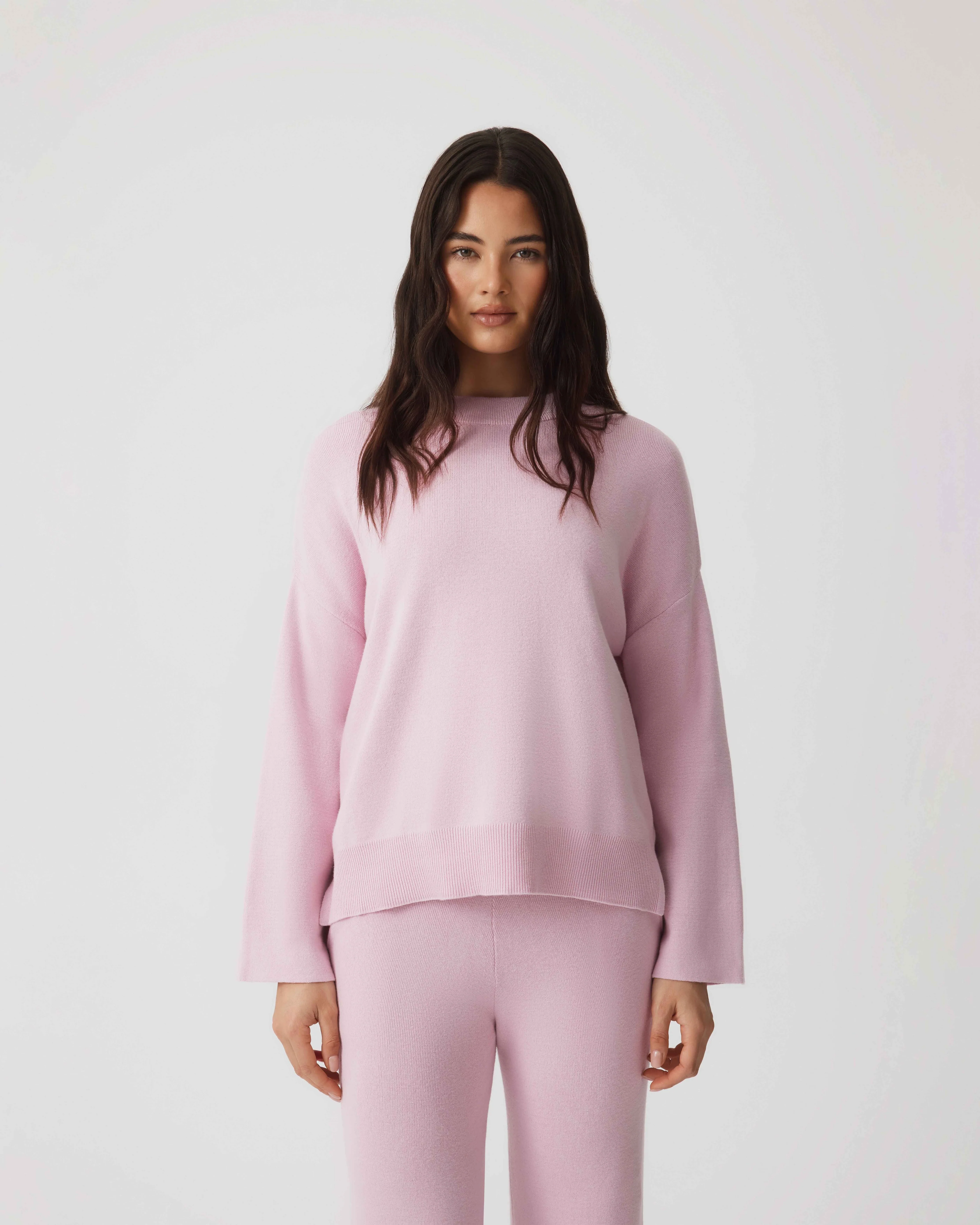 Cotton Cashmere Sweater - Rose