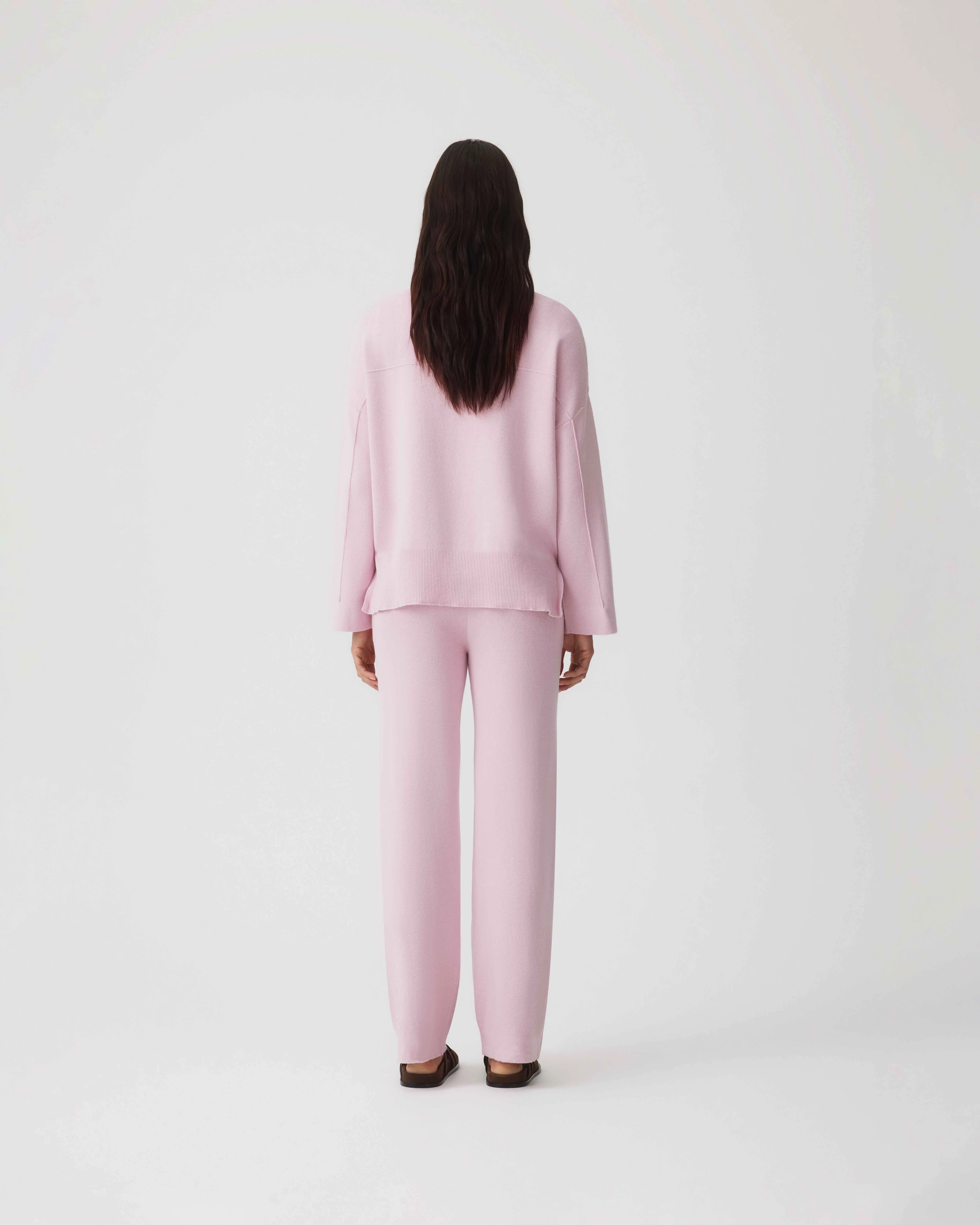 Cotton Cashmere Sweater - Rose - Image 3
