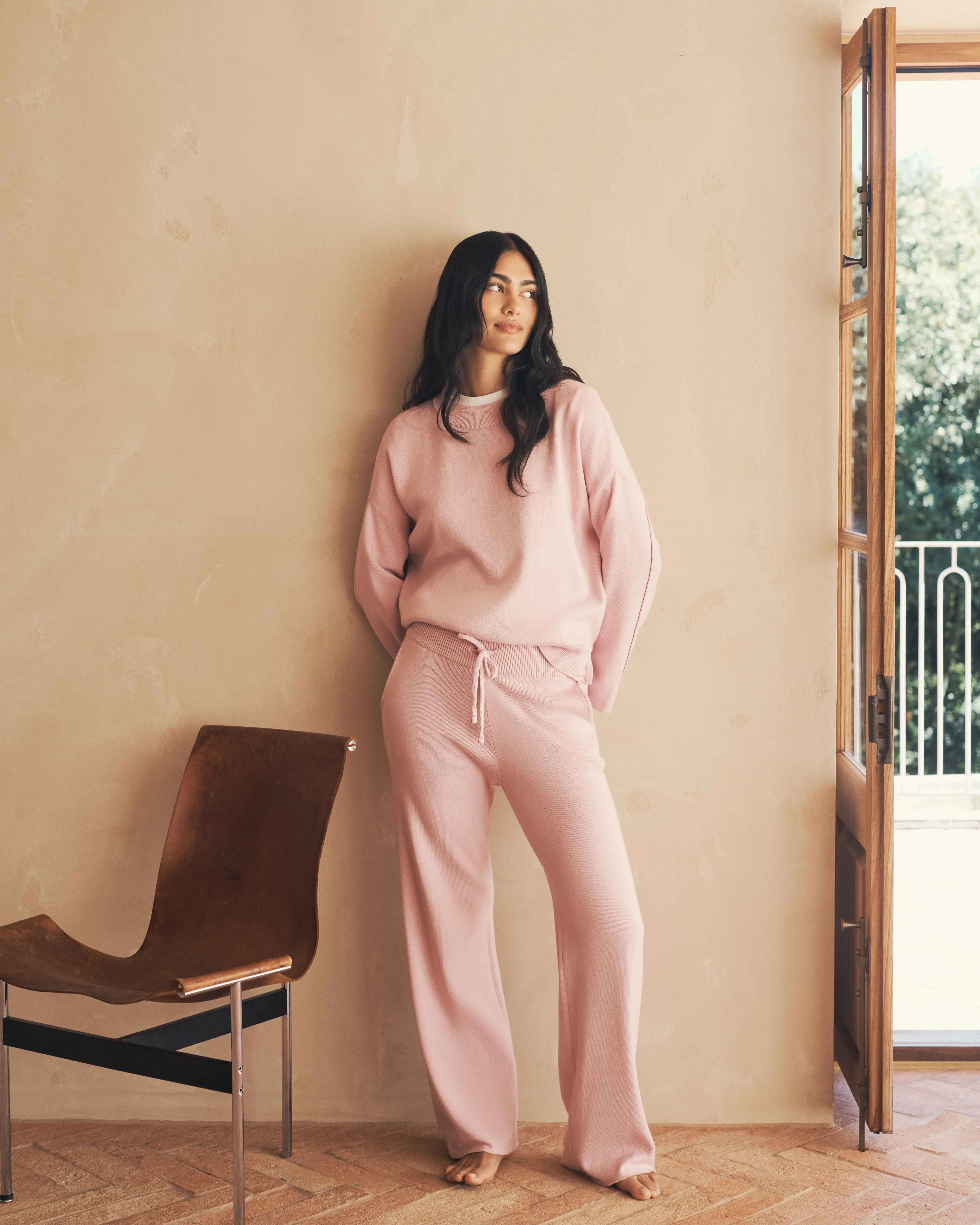 Cotton Cashmere Sweater - Rose - Image 8