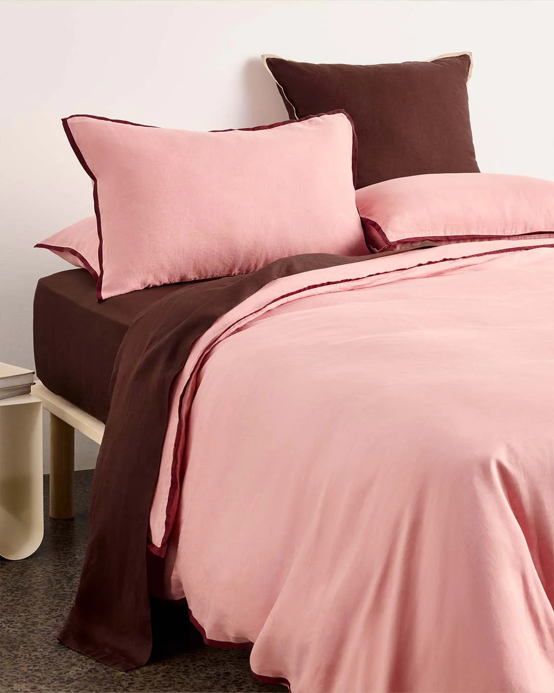 Linen European Pillowcase - Brown Sugar - Image 2