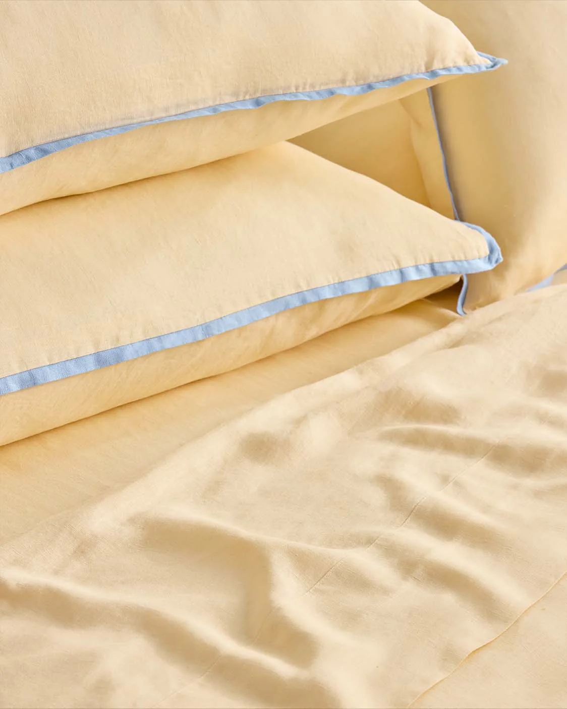 Linen Flat Sheet - Butter