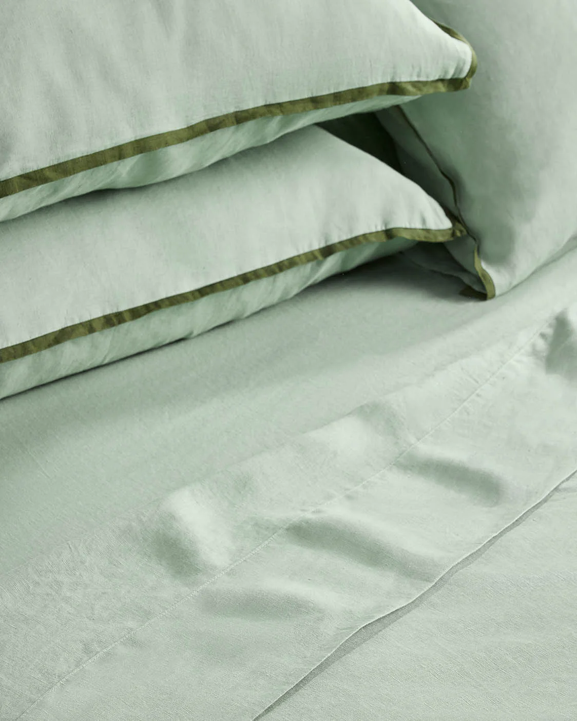 Linen Flat Sheet - Spearmint - Image 3
