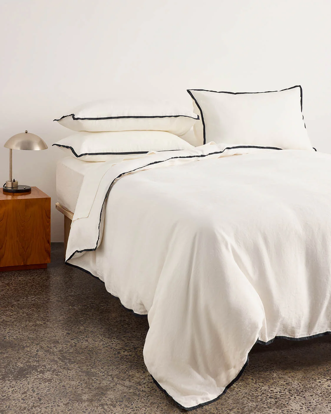 Linen Pillowcase Pair - Meringue - Image 2