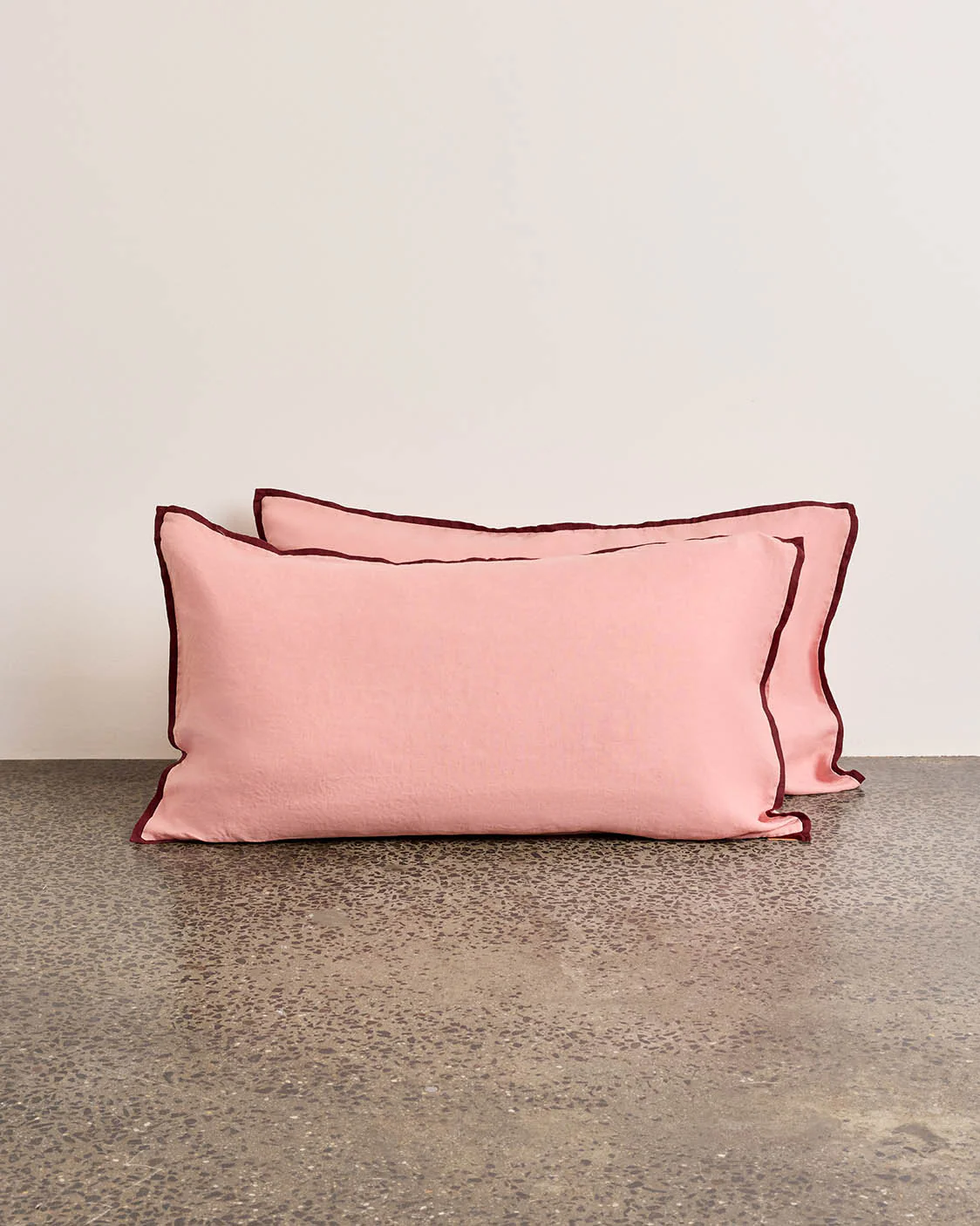 Linen Pillowcase Pair - Rhubarb - Image 6