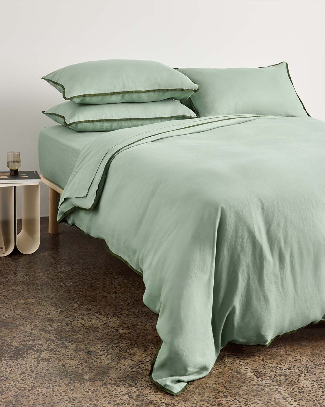 Linen Flat Sheet - Spearmint - Image 2