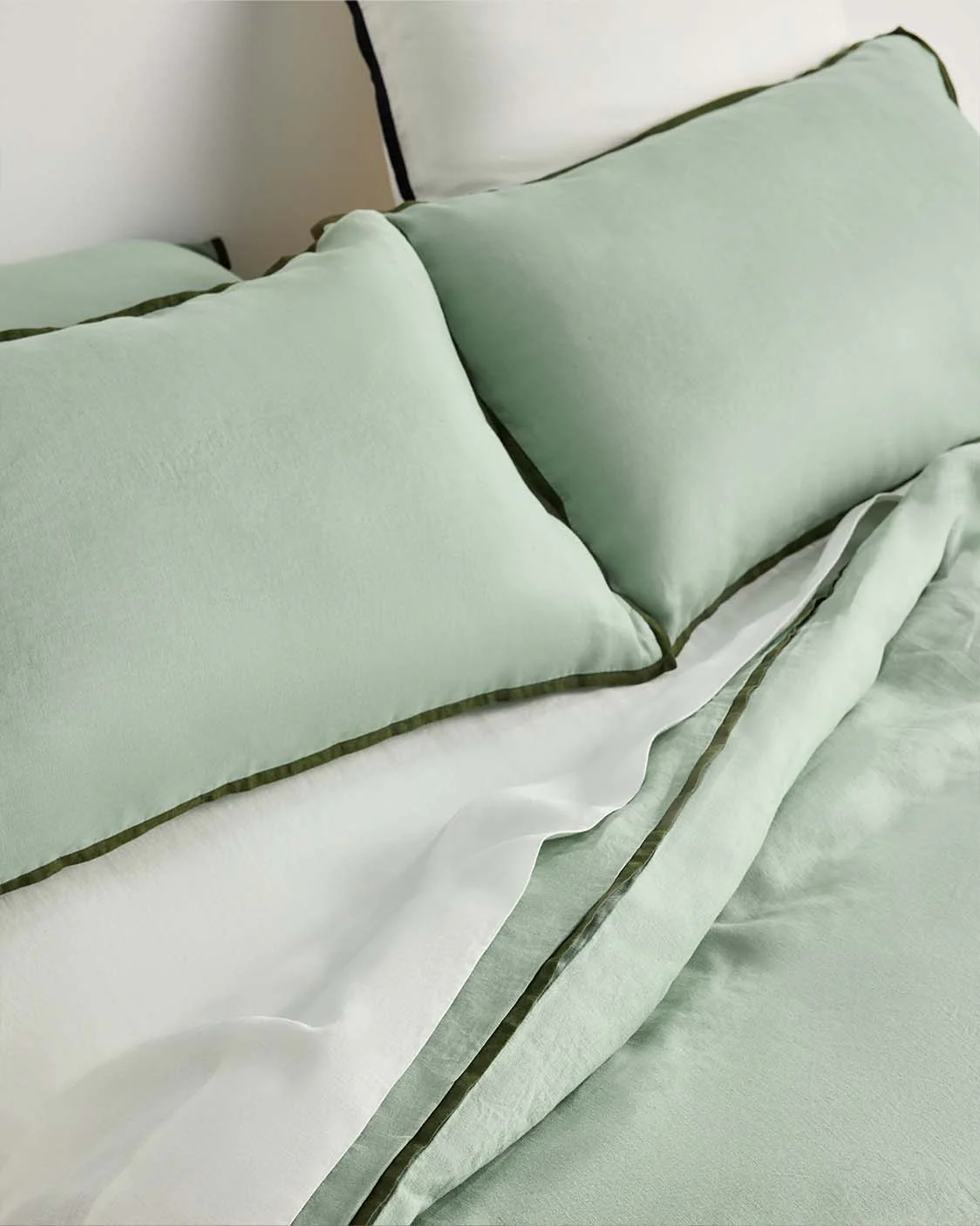 Linen Pillowcase Pair - Spearmint - Image 4