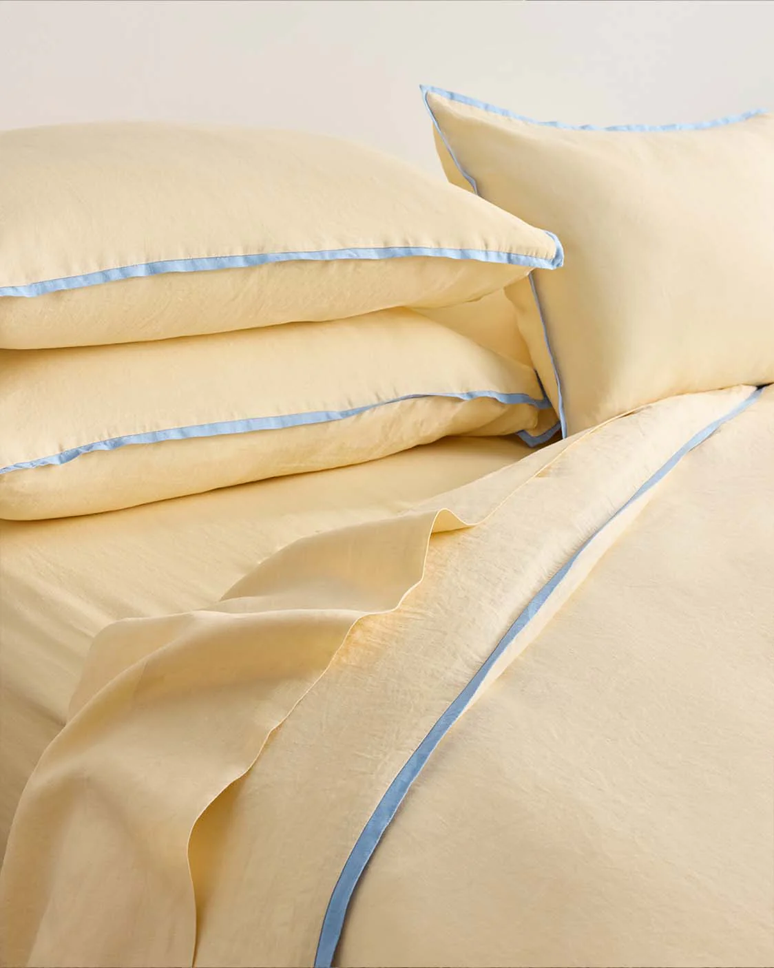Linen Quilt Cover - Butter - Image 3