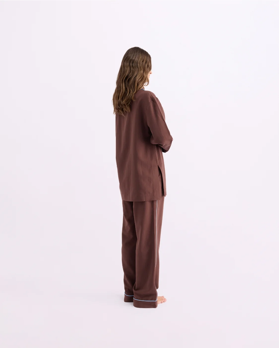 Long Sleeve Sleep Shirt - Iced Chocolate - Image 4