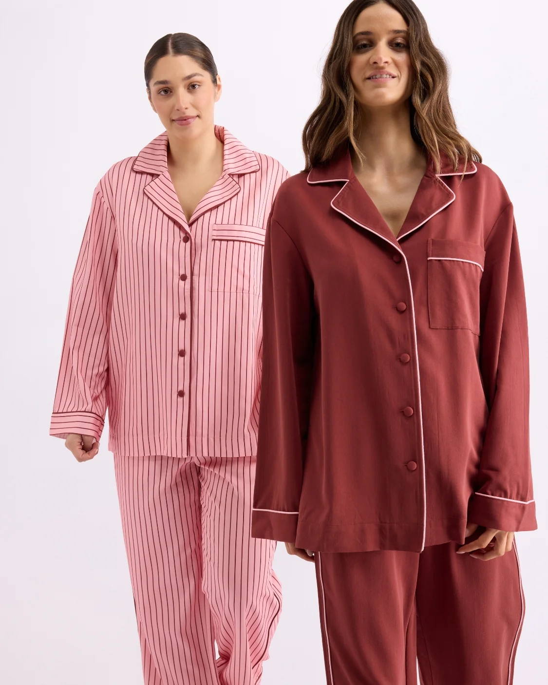 Long Sleeve Sleep Shirt - Rocky Road Stripes - Image 7