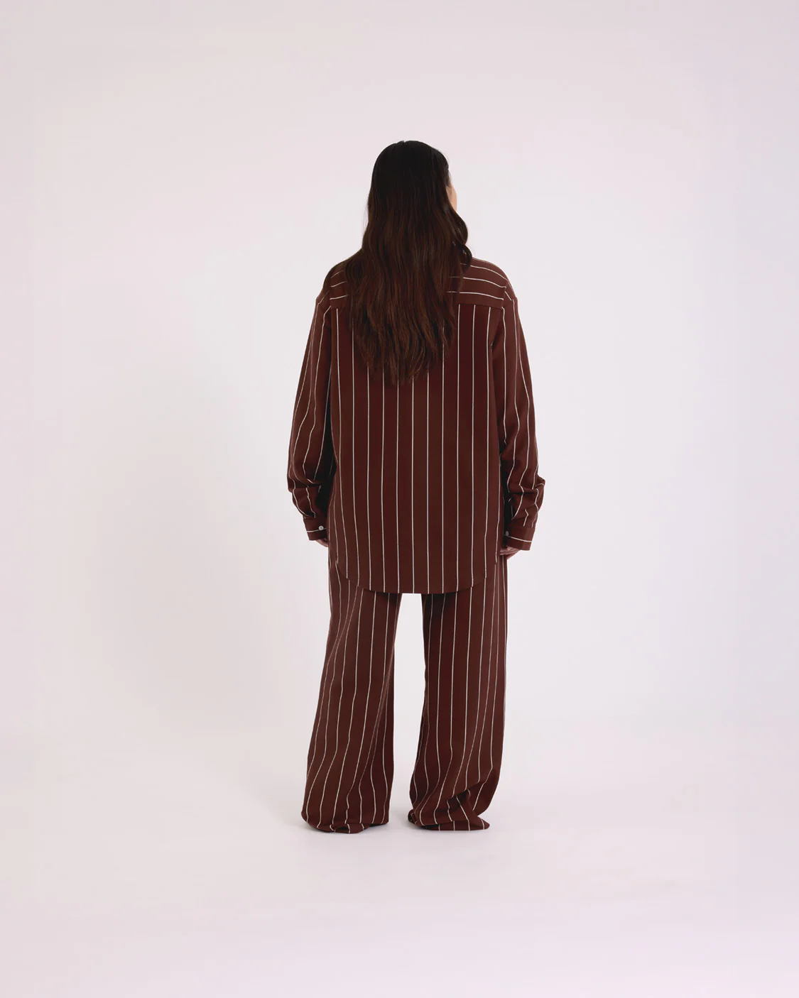 Long Sleeve Sleep Shirt - Mahogany - Image 4