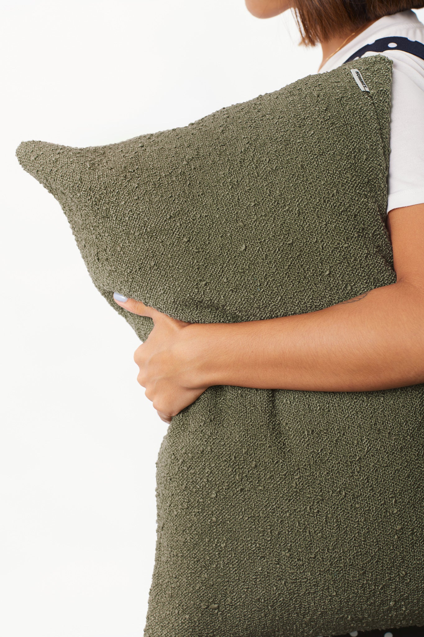 Lumbar Boucle - Olive Cushion - Image 2