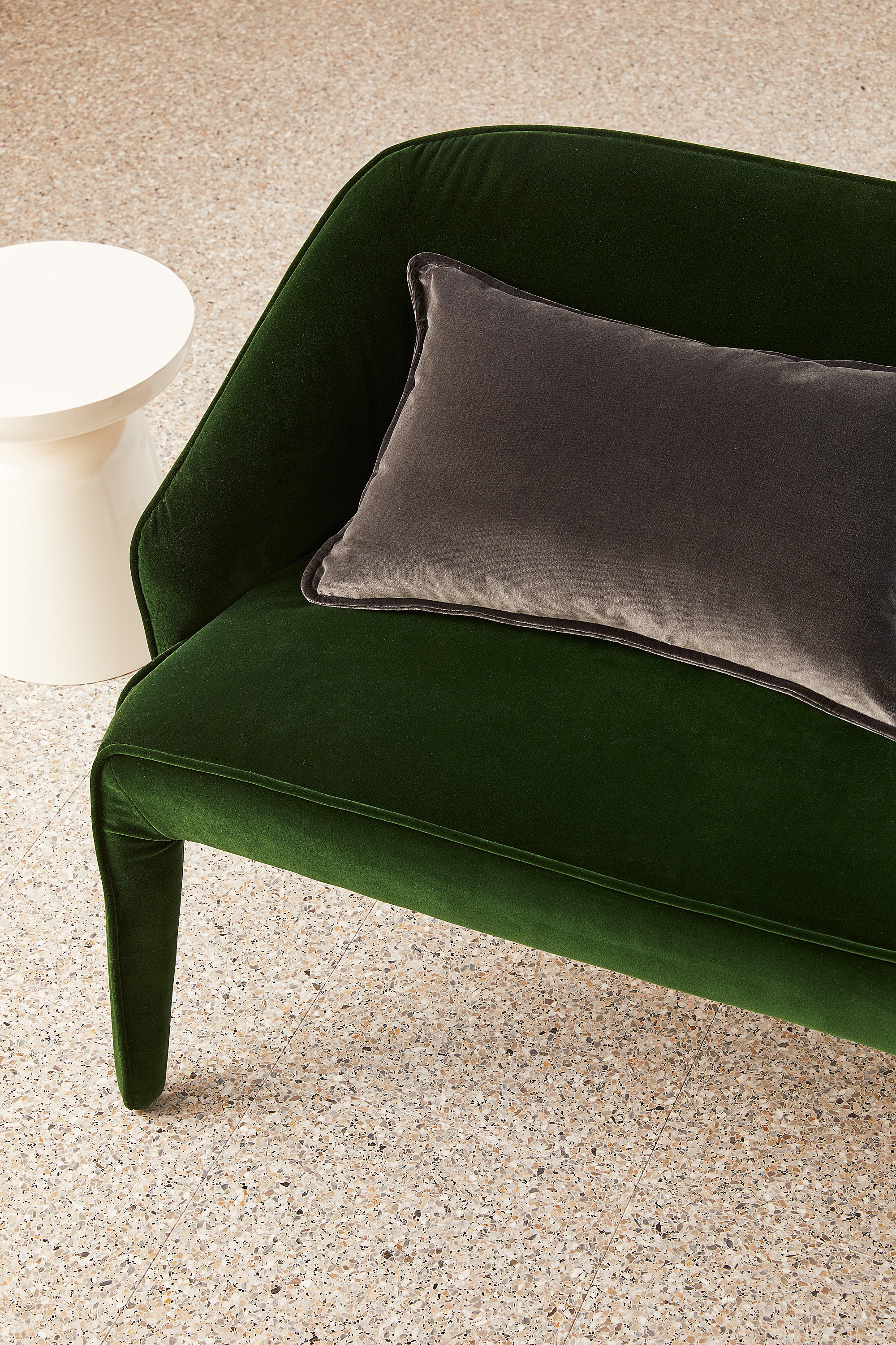 Lumbar Velvet - Graphite Cushion - Image 3