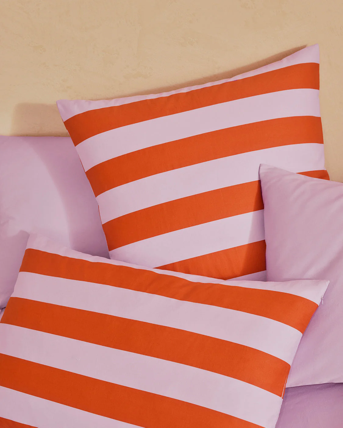 Pillowcase Pair - Grapefruit Stripes - Image 4