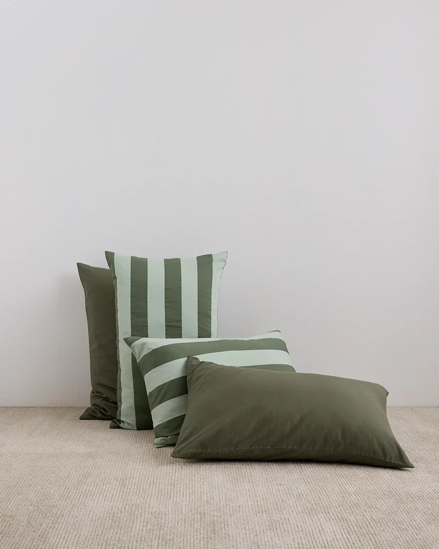 Pillowcase Pair - Wasabi Stripes - Image 4