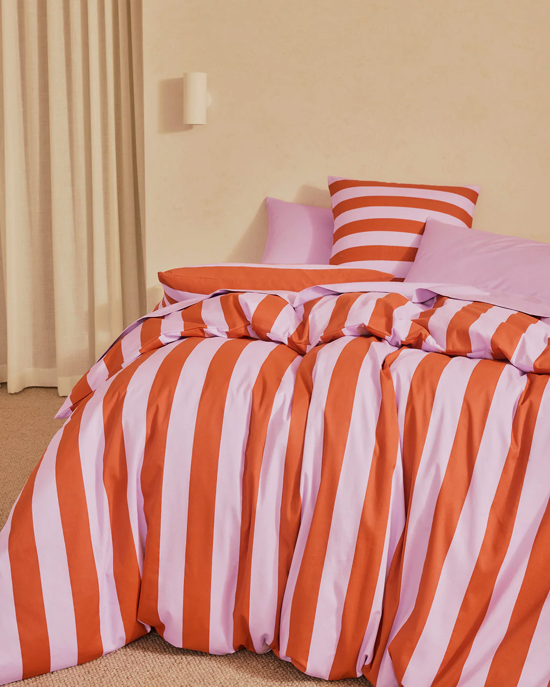 Quilt Cover - Grapefruit Stripes - Image 3