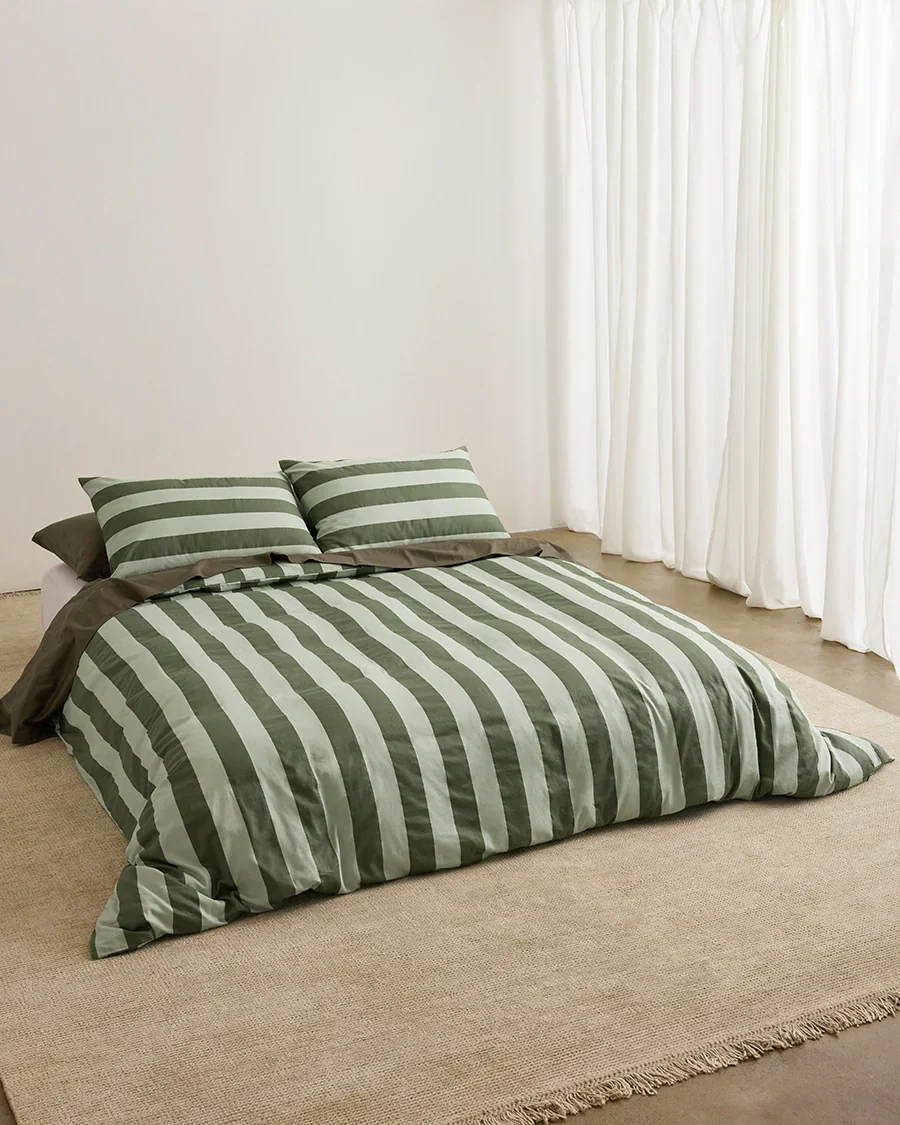 Quilt Cover - Wasabi Stripes - Image 5