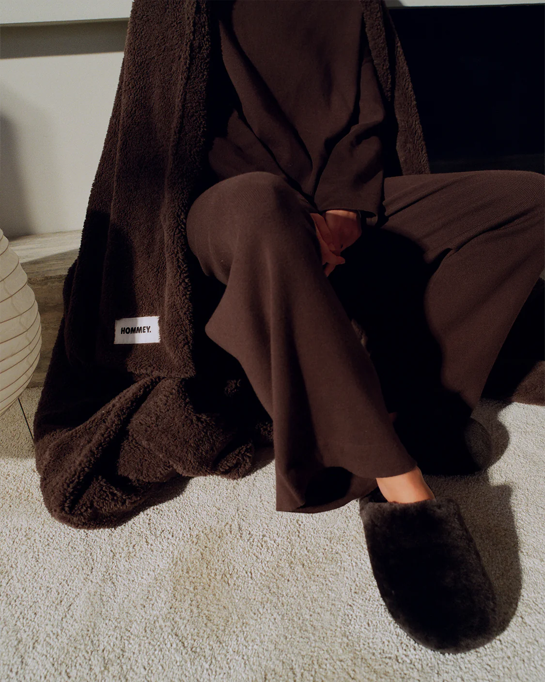 Sheepskin Slippers - Chocolate - Image 3
