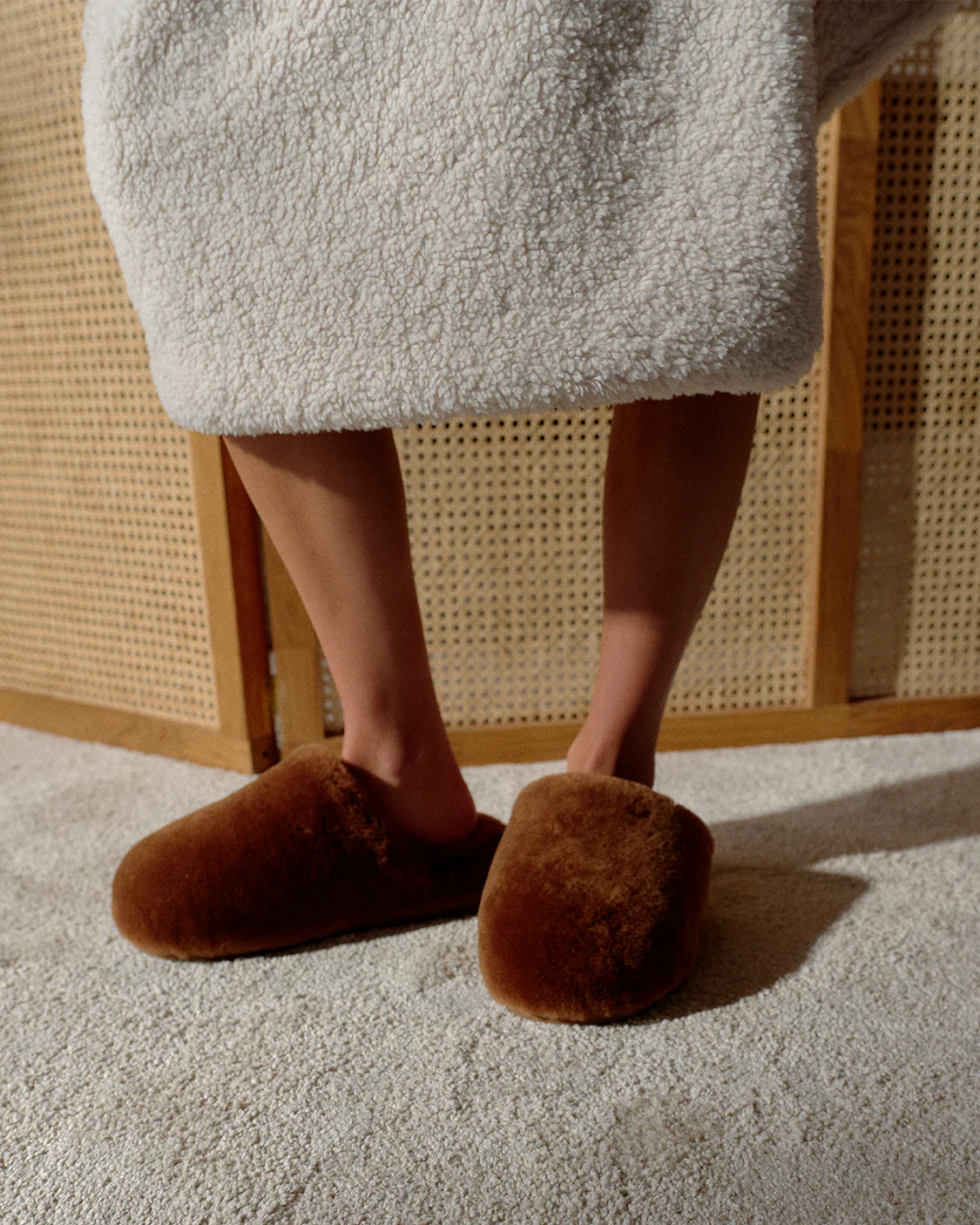 Sheepskin Slippers - Hazelnut - Image 3
