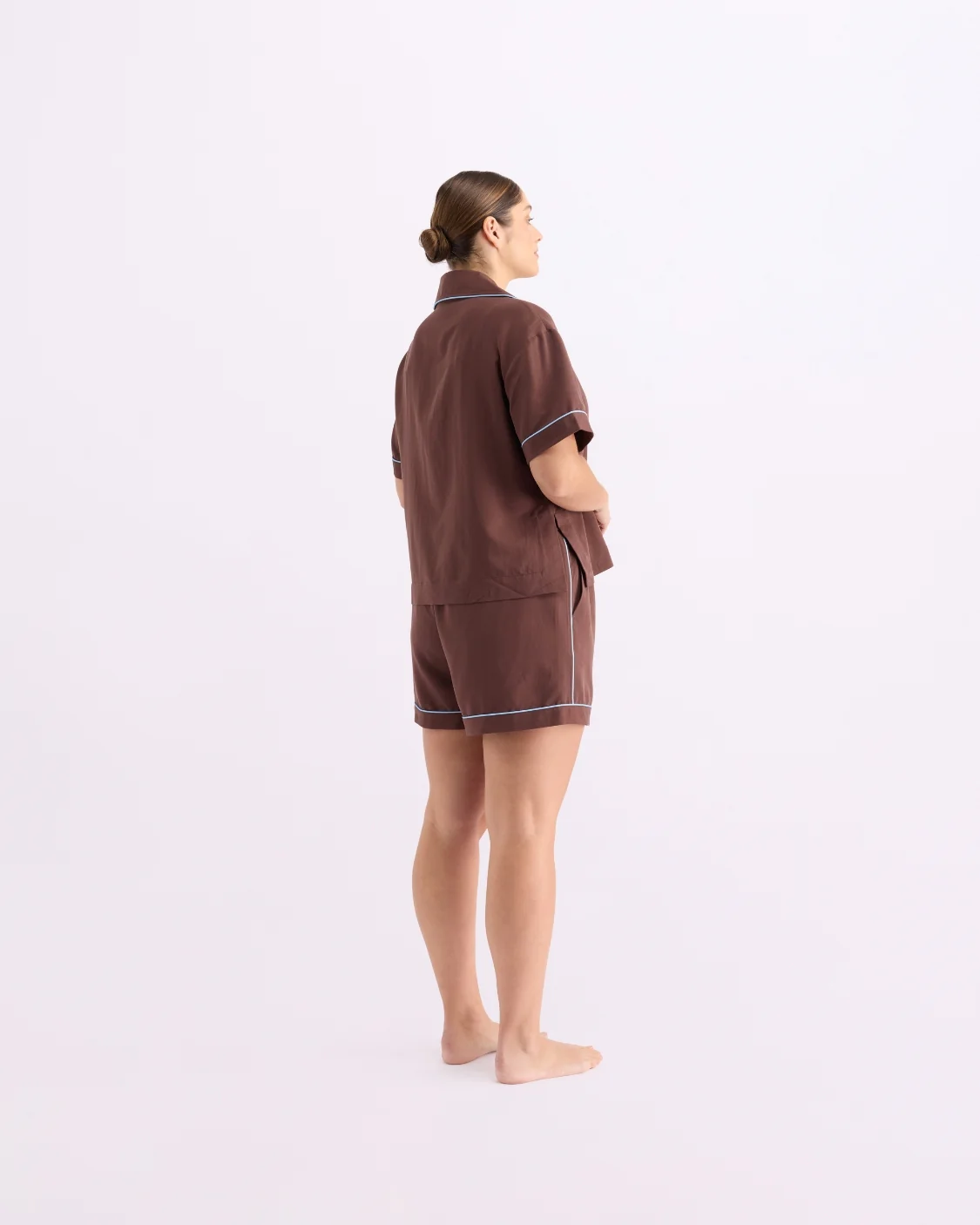 Short Sleeve Sleep Shirt - Iced Chocolate - Image 4
