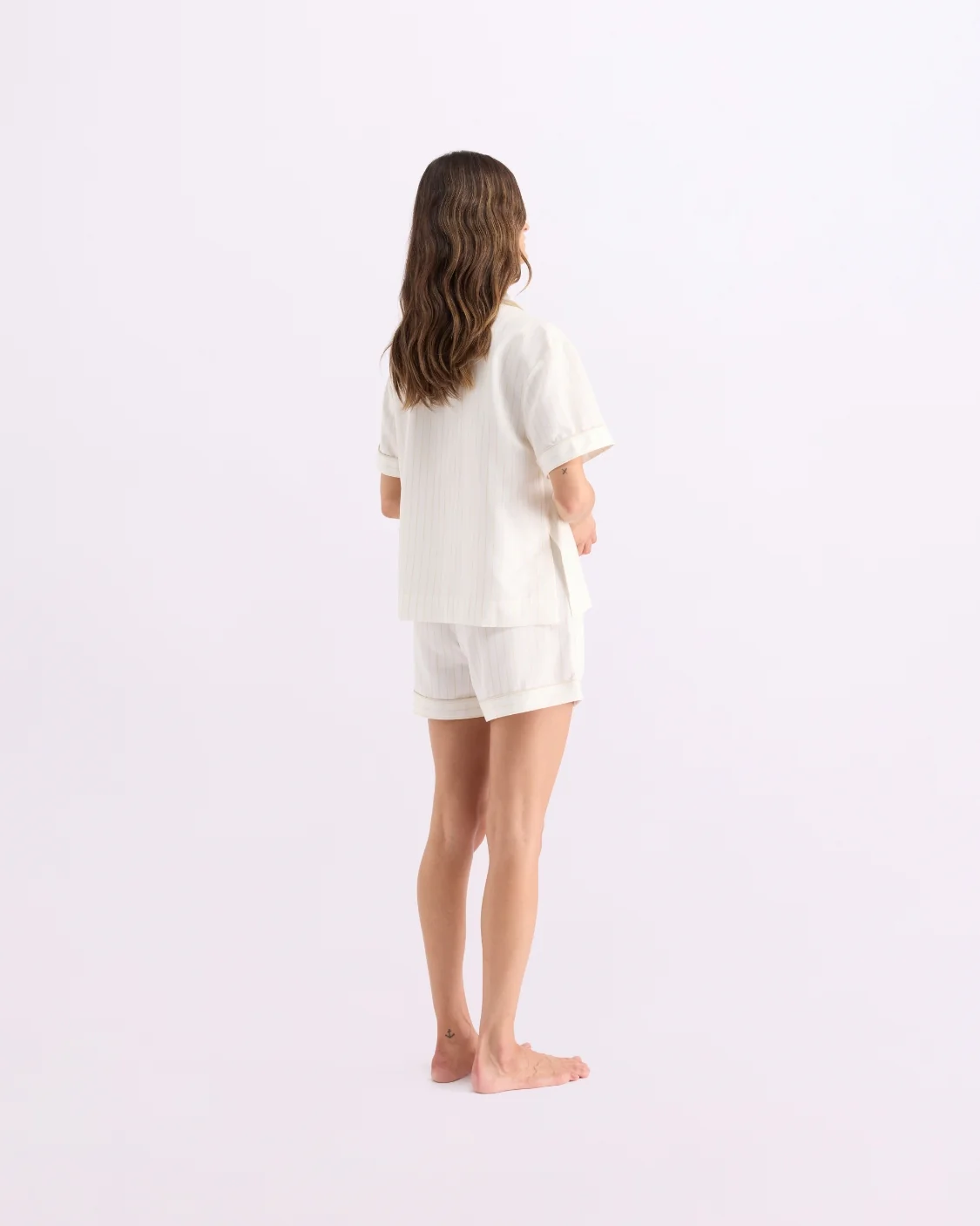 Short Sleeve Sleep Shirt - Milkshake Stripes - Image 4