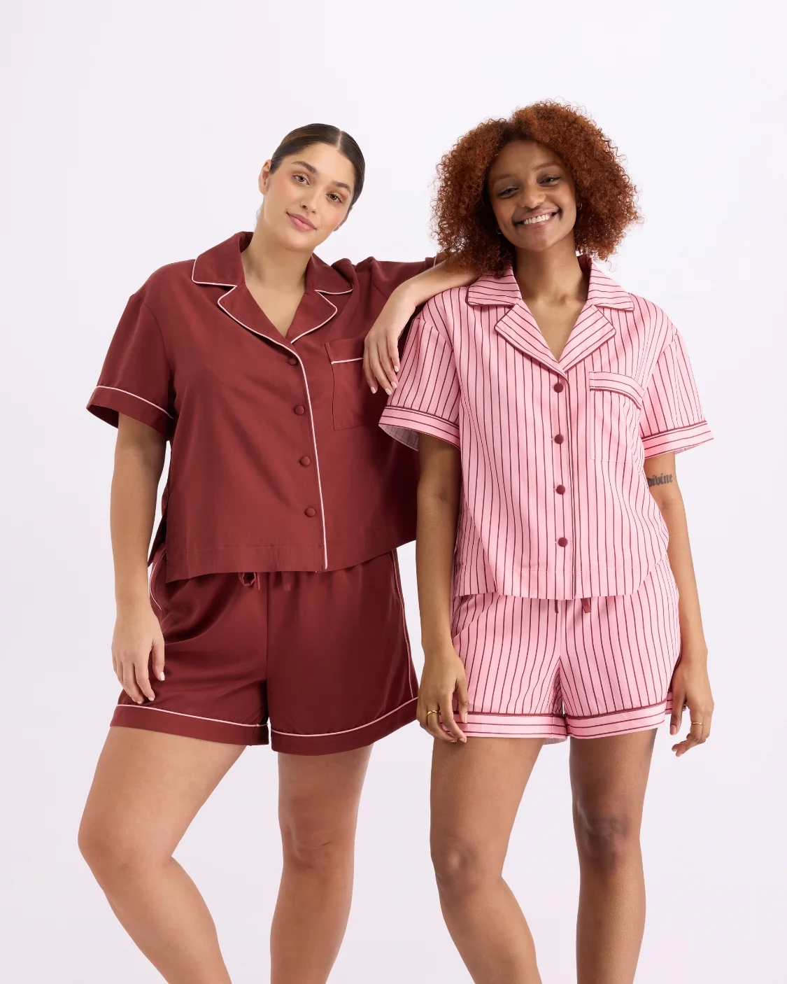 Short Sleeve Sleep Shirt - Rocky Road Stripes - Image 6