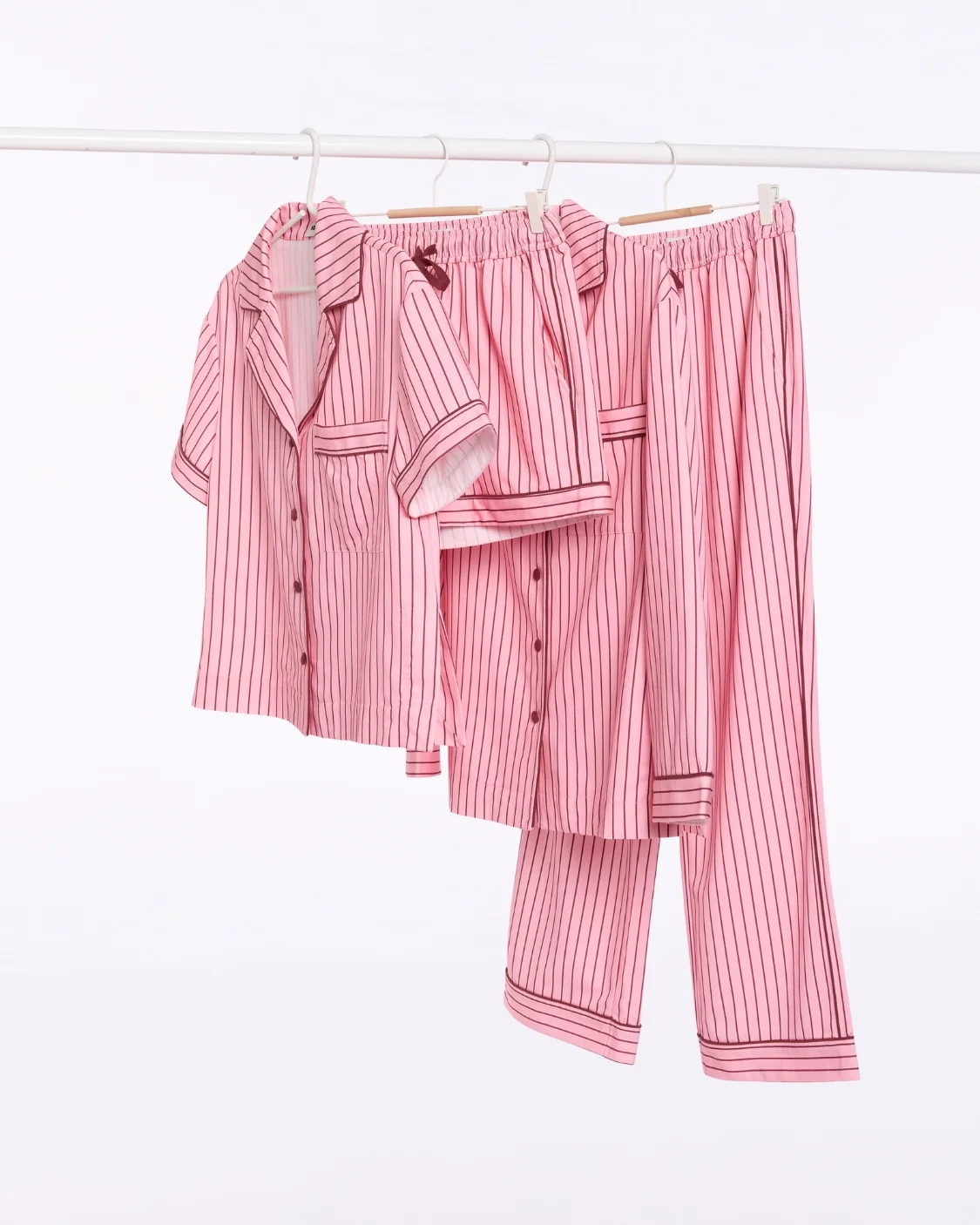 Short Sleeve Sleep Shirt - Rocky Road Stripes - Image 7
