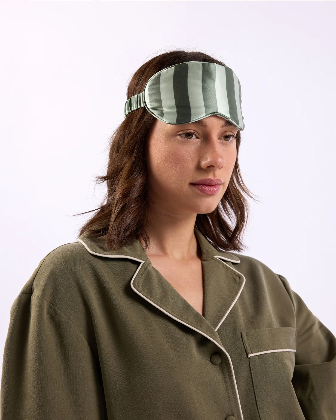 Silk Eyemask - Wasabi Stripes - Image 2