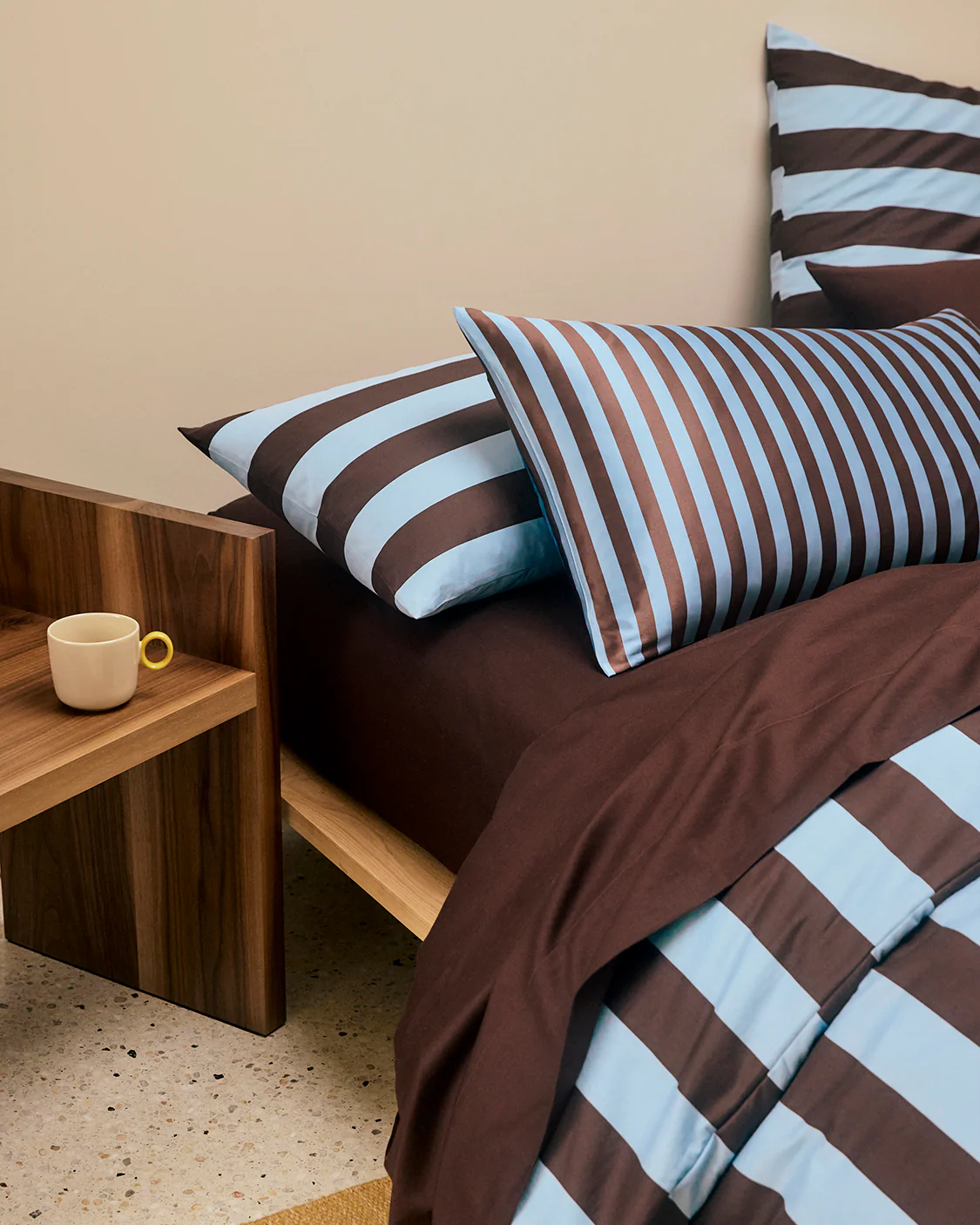 Silk Pillowcase - Iced Chocolate Stripes - Image 4