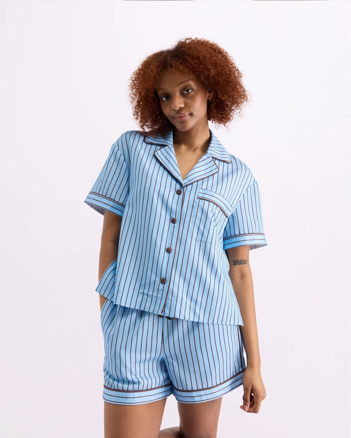 Sleep Short - Iced Chocolate Stripes - Image 6